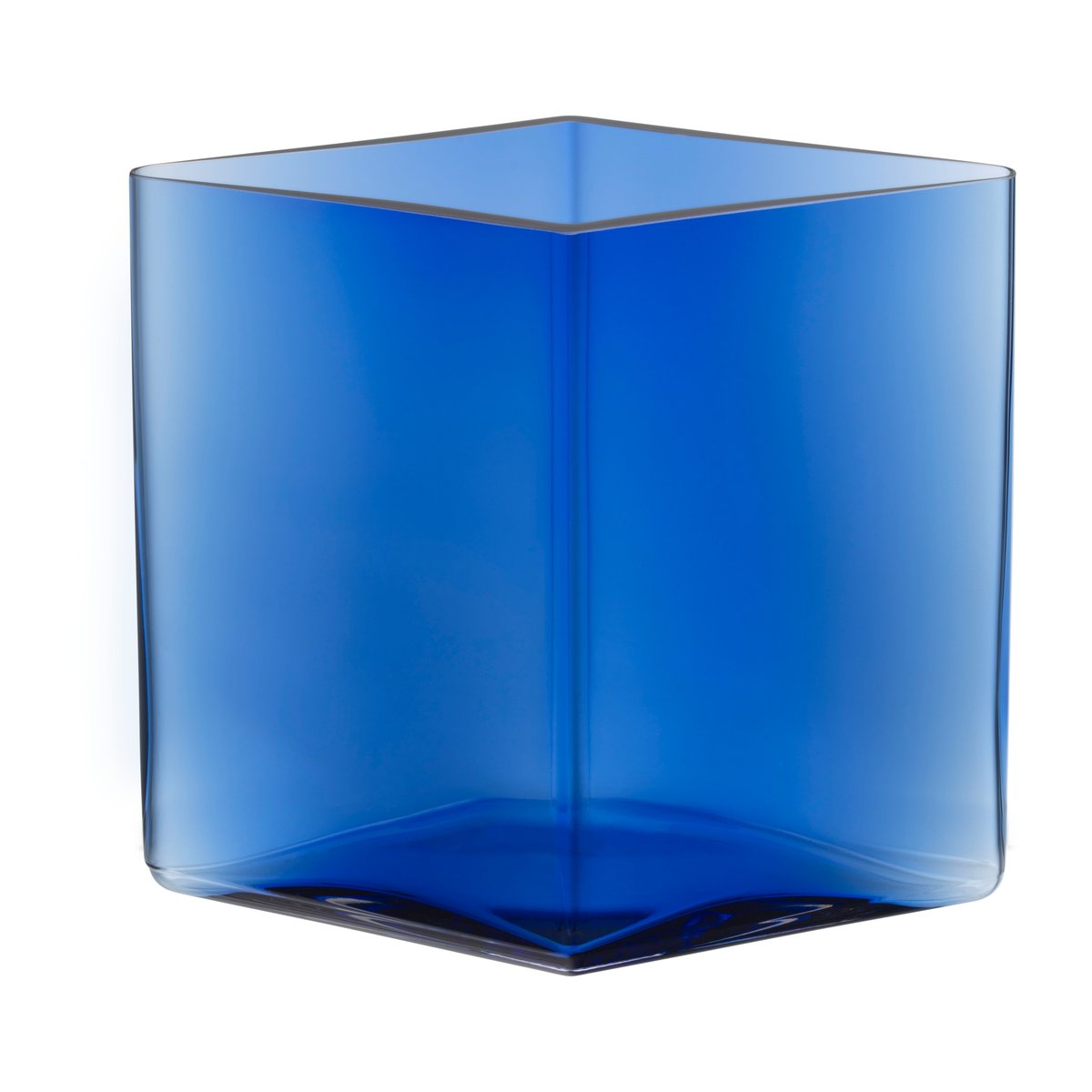 Iittala Ruutu vase 20,5 x 18 cm Ultra marineblå
