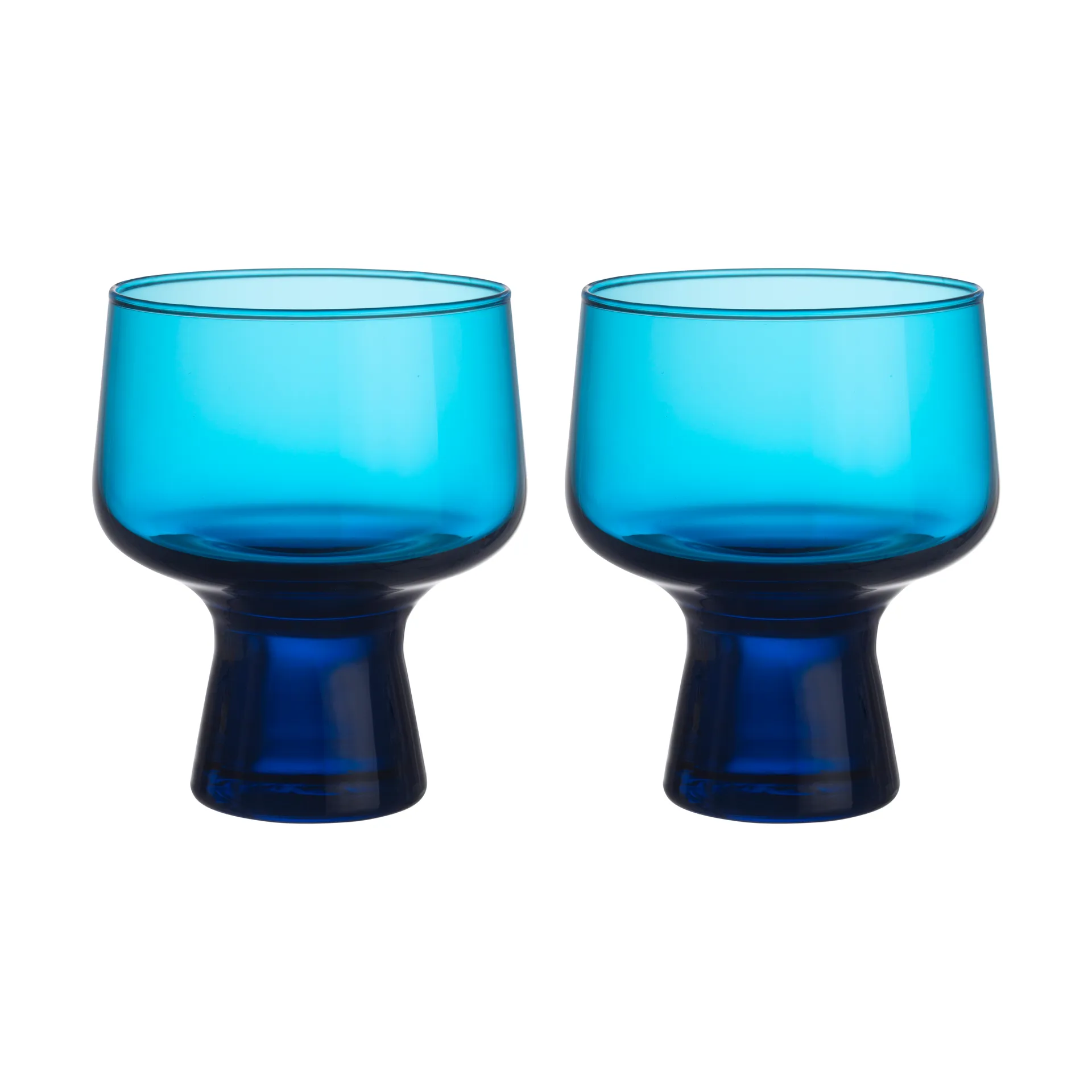 Solare glas på fod 29 cl 2-pak, Elektrisk blå Iittala