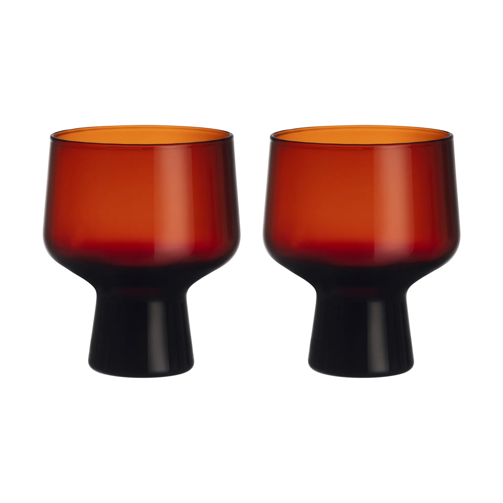 Solare glas på fod 29 cl 2-pak, Kobber Iittala