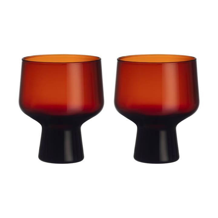 Solare glas på fod 29 cl 2-pak - Kobber - Iittala