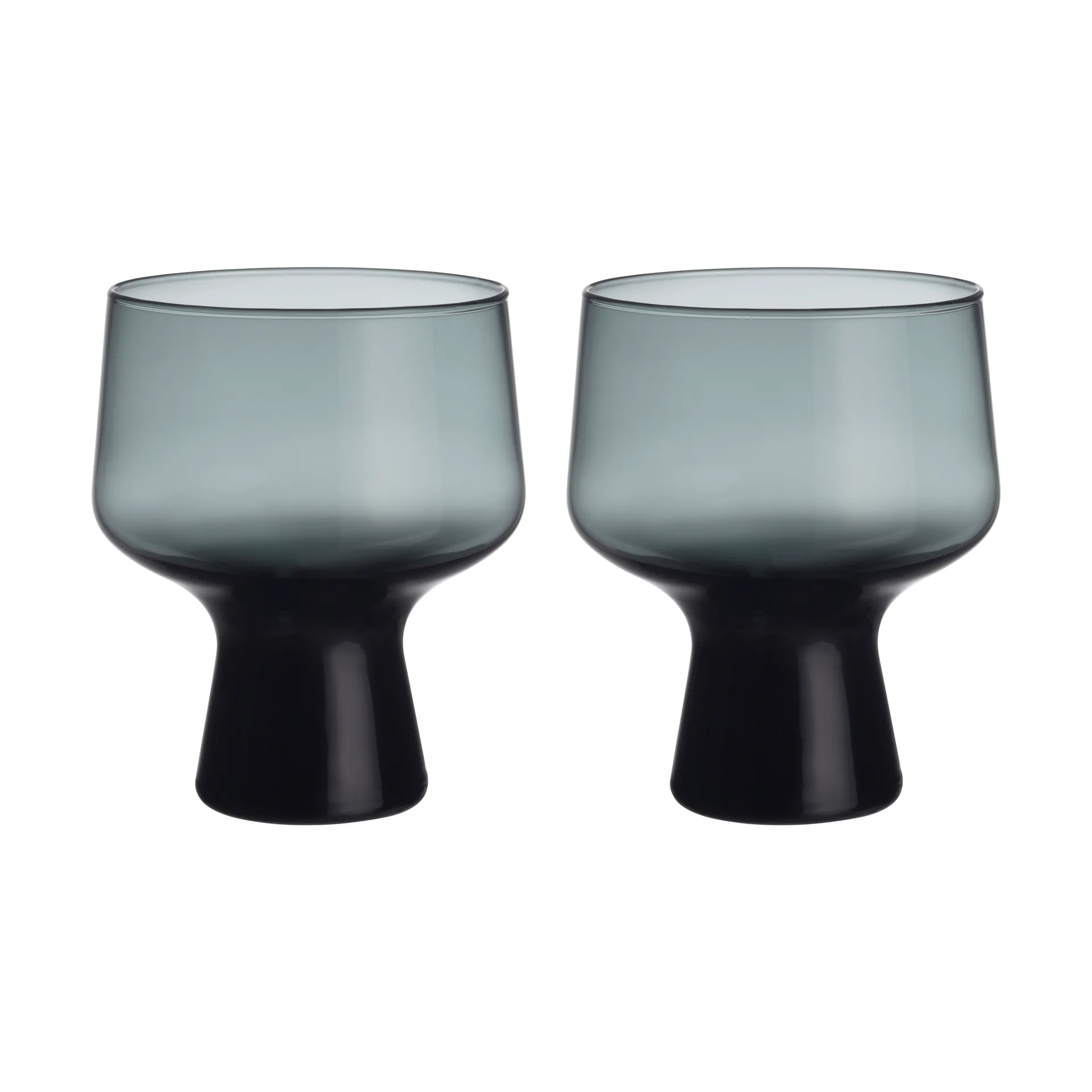 Solare glas på fod 29 cl 2-pak, Stålgrå Iittala