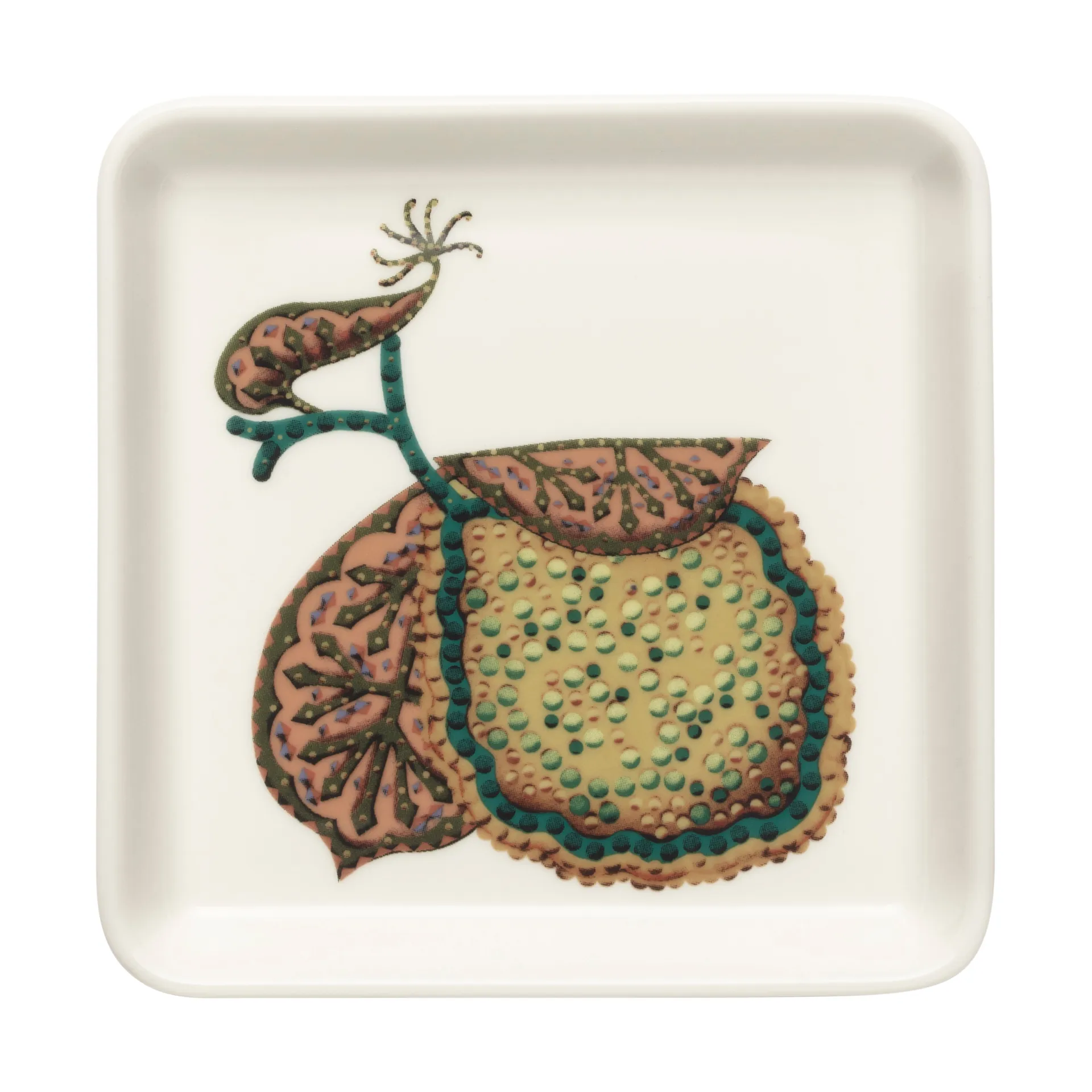 Taika Sato tallerken 12x12 cm, Hvid-flerfarvet Iittala