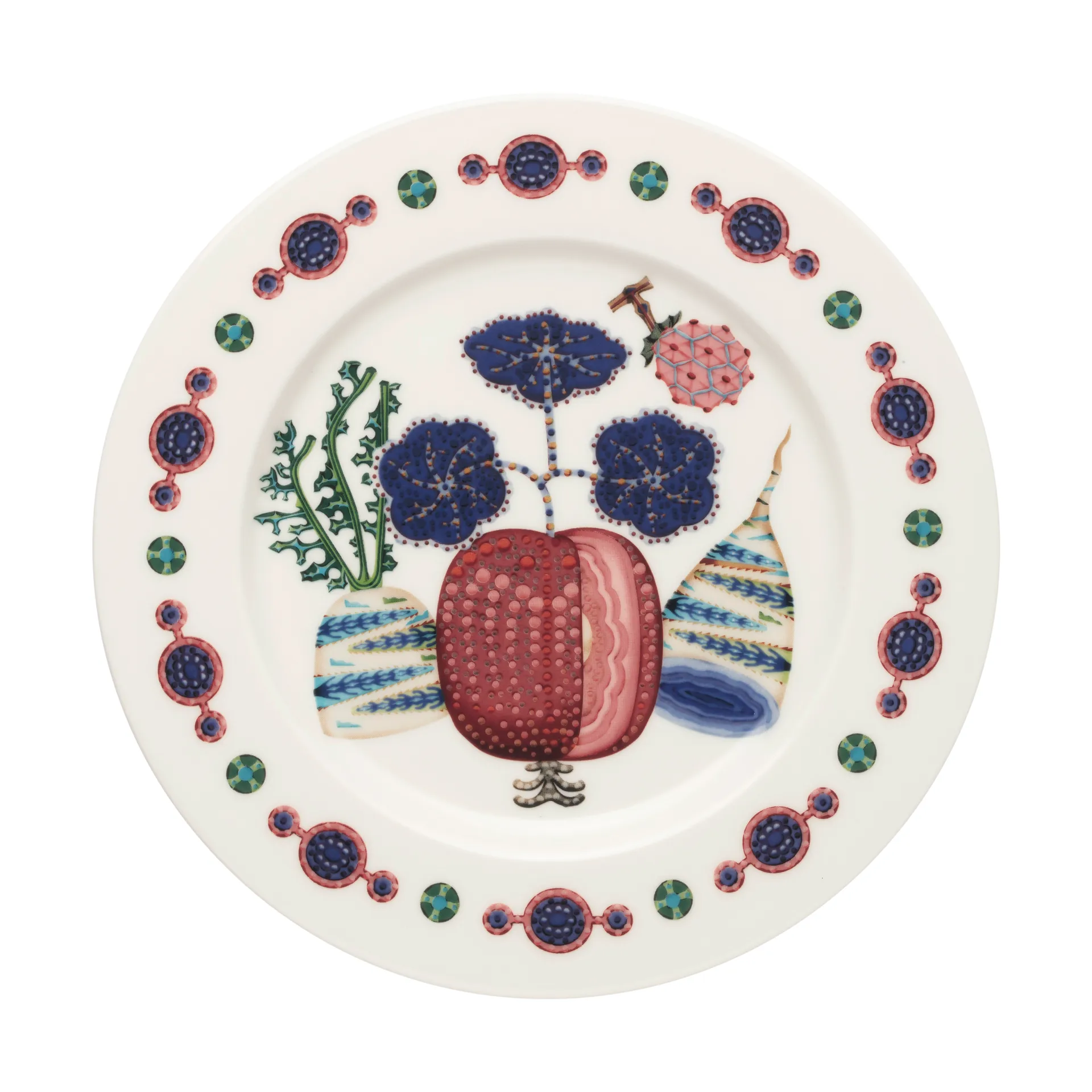 Taika Sato tallerken Ø22 cm, Hvid-flerfarvet Iittala