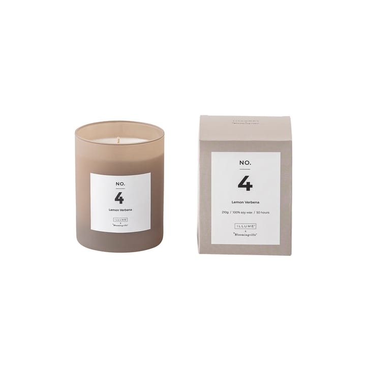 NO. 4 Lemon Verbena duftlys - 200 g + Giftbox - Illume x Bloomingville