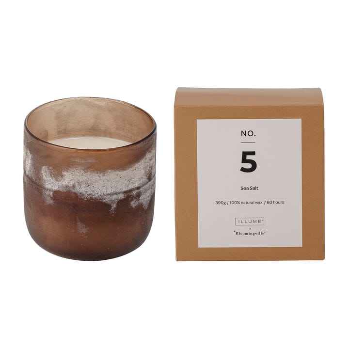 NO. 5 Sea Salt duftlys, 390 g + Gaveæske Illume x Bloomingville