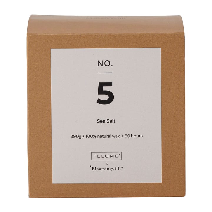 NO. 5 Sea Salt duftlys, 390 g + Gaveæske Illume x Bloomingville