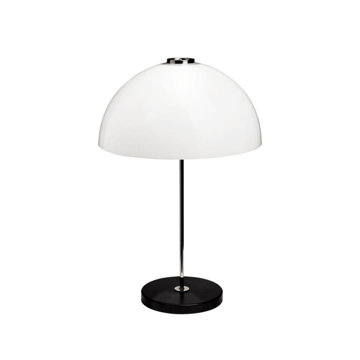 Kupoli bordlampe, Sort, metaldetaljer, hvid skærm Innolux