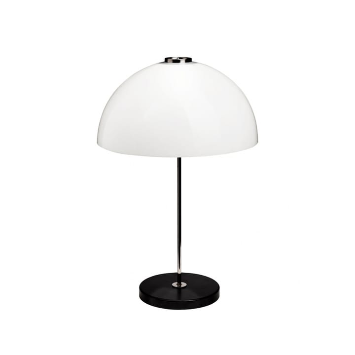 Kupoli bordlampe - Sort, metaldetaljer, hvid skærm - Innolux