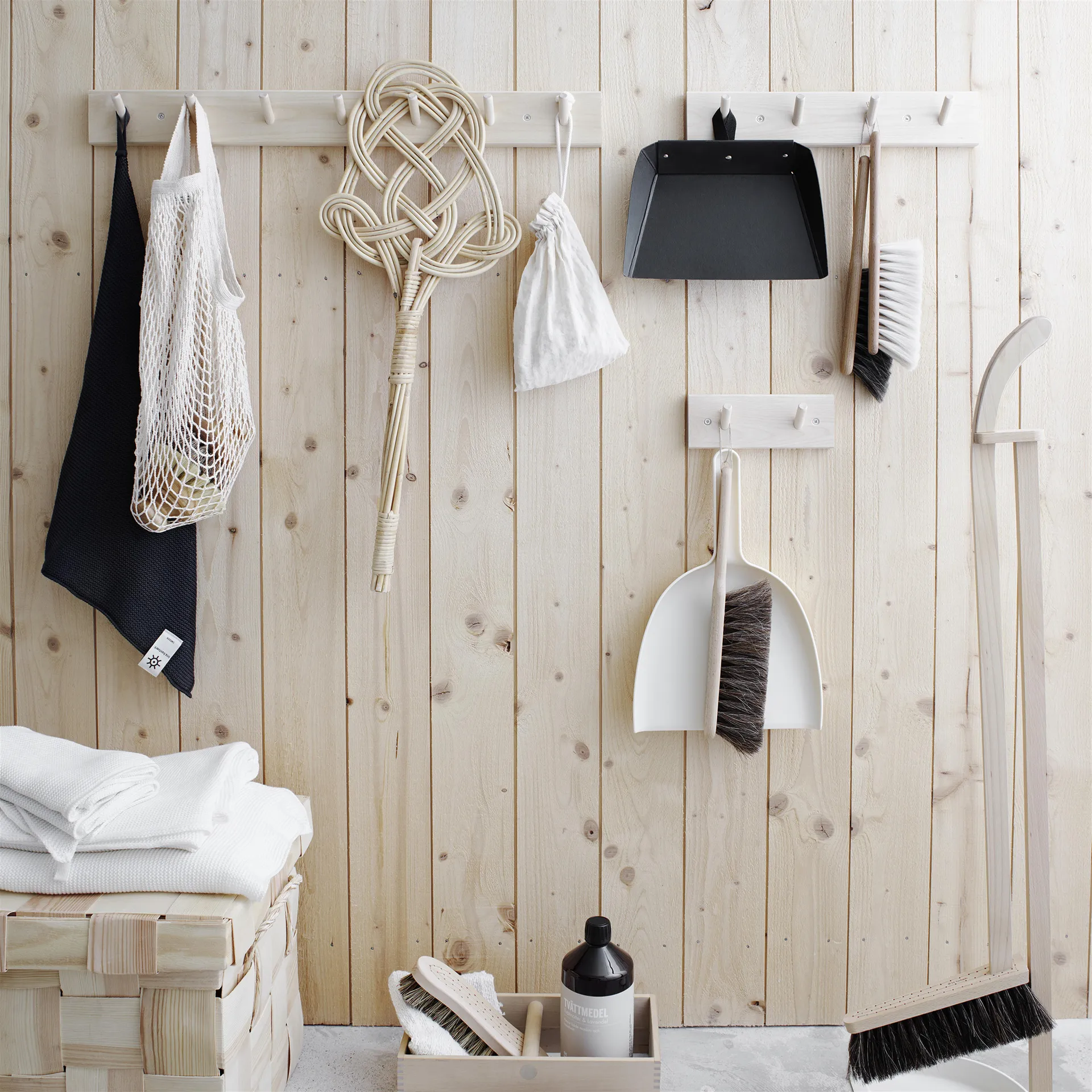 Knagerække Birk, 4 knager Iris Hantverk