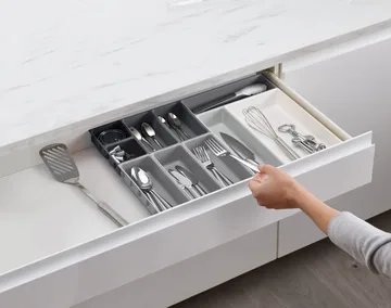 Blox bestikæske 10 dele - Grå - Joseph Joseph