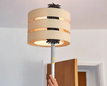 Cleantech 3-i-1 støvkost med plastskinne - Light Stone - Joseph Joseph