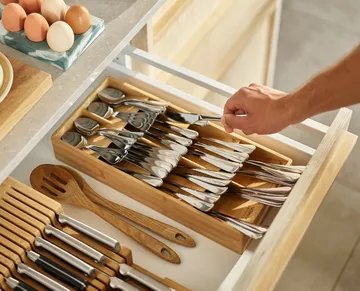 Drawerstore bestikbakke bambus - Stor - Joseph Joseph