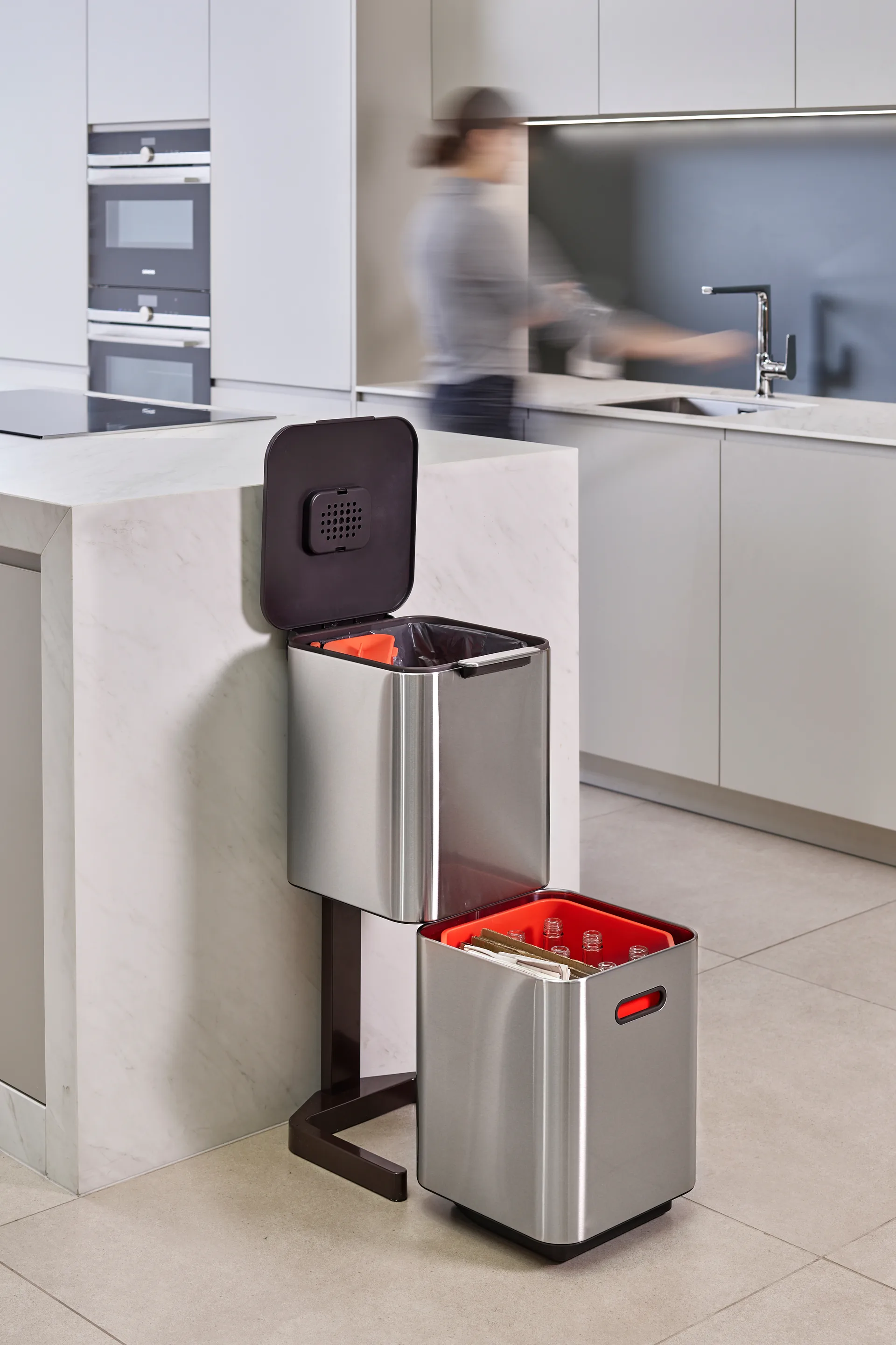 Joseph Joseph Totem Compact skraldespand 40 L, Stainless steel Joseph Joseph