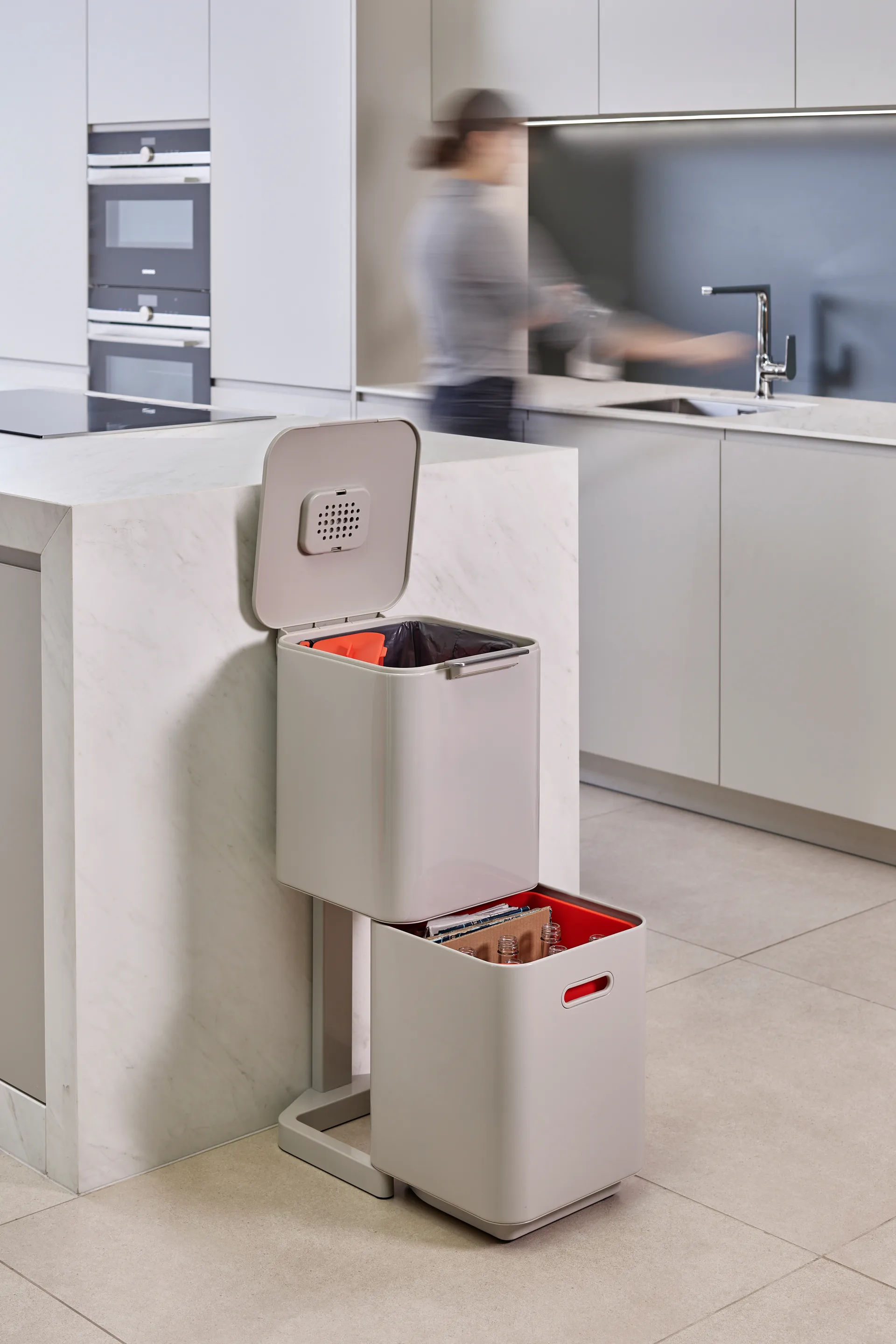 Joseph Joseph Totem Compact skraldespand 40 L, Stone Joseph Joseph