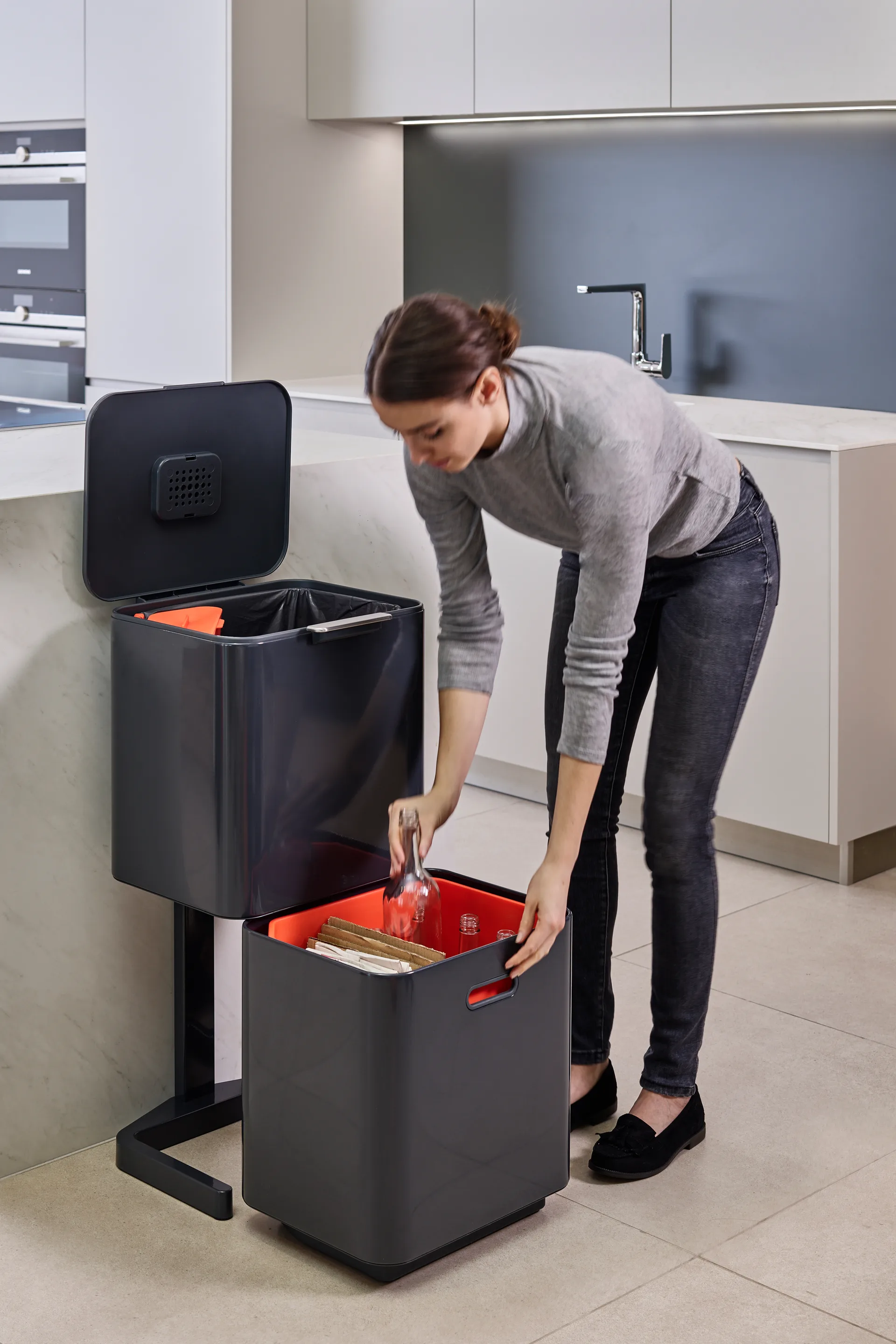 Joseph Joseph Totem Max skraldespand 60 L, Graphite Joseph Joseph