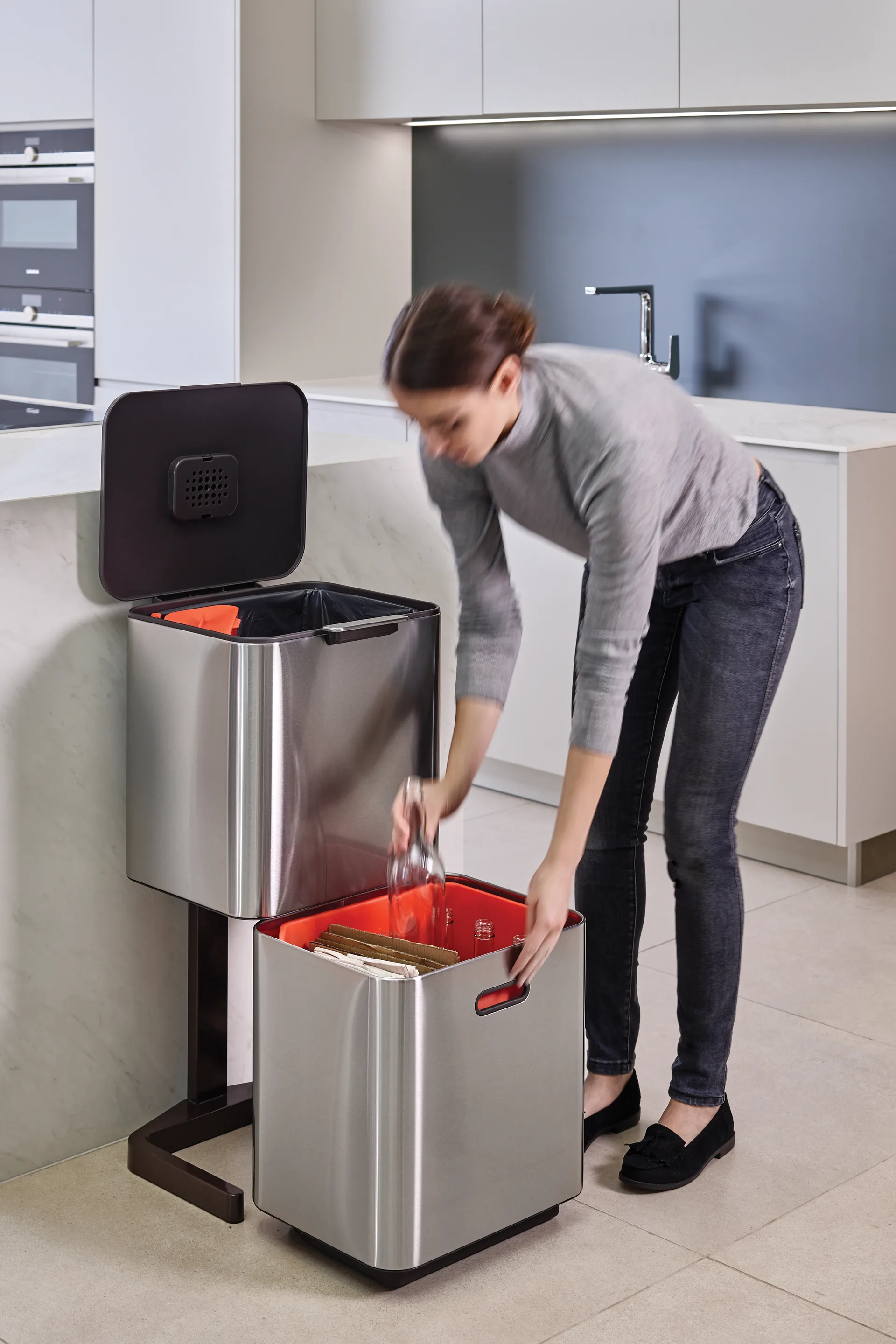 Joseph Joseph Totem Max skraldespand 60 L, Stainless steel Joseph Joseph