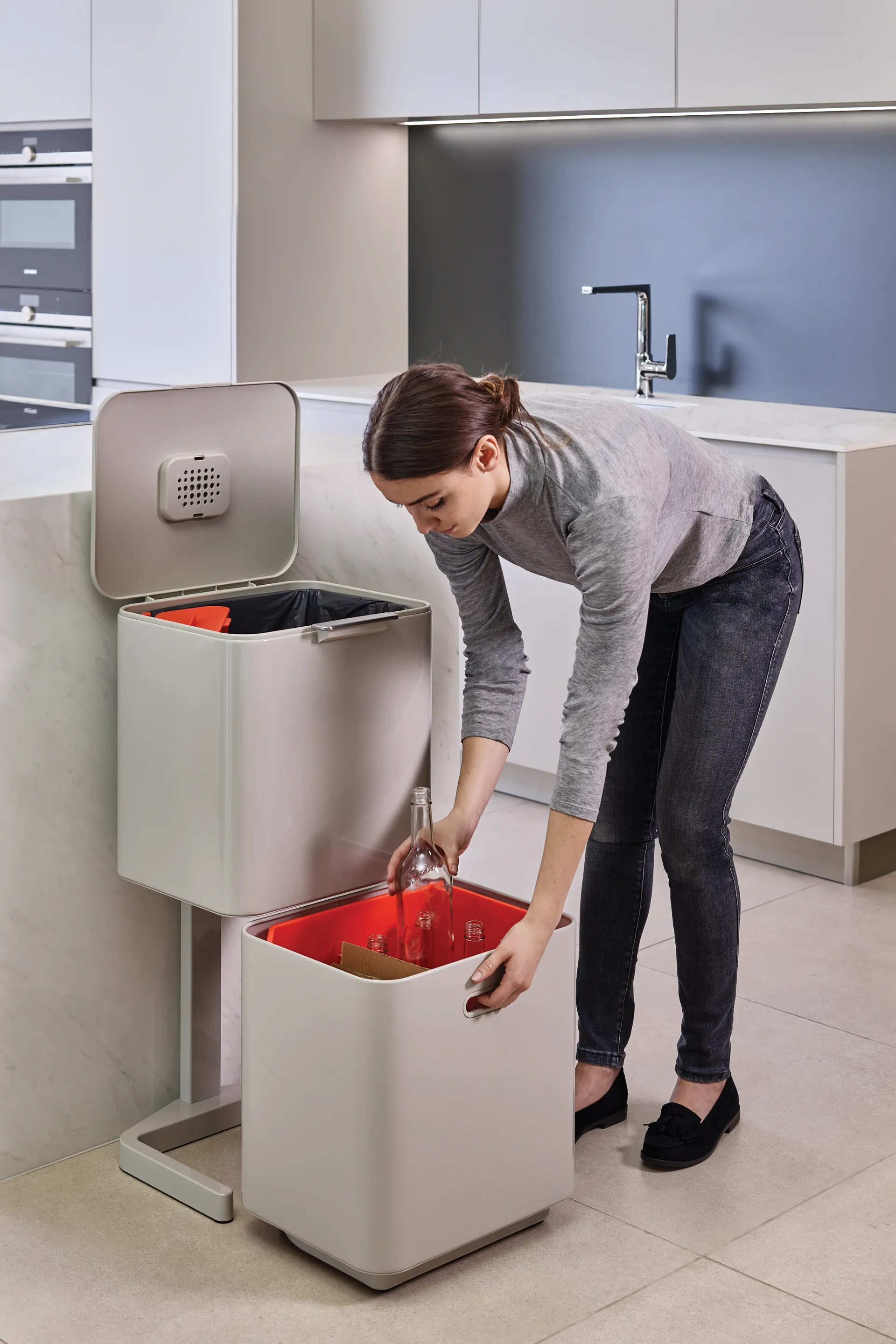 Joseph Joseph Totem Max skraldespand 60 L, Stone Joseph Joseph