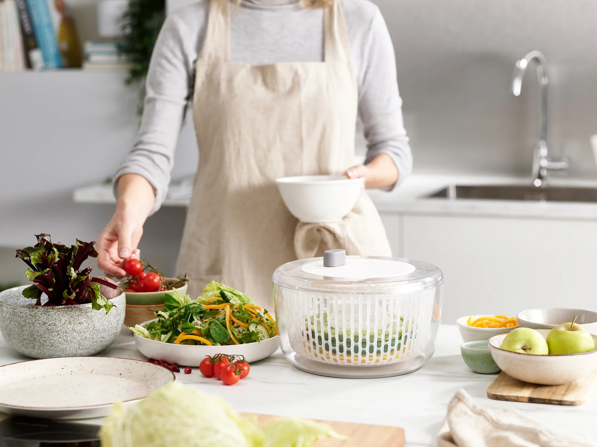 Multi prep salatværktøj 4 dele, Gennemsigtig Joseph Joseph