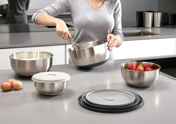 Nest prep & store skåle 8 dele - Stål - Joseph Joseph