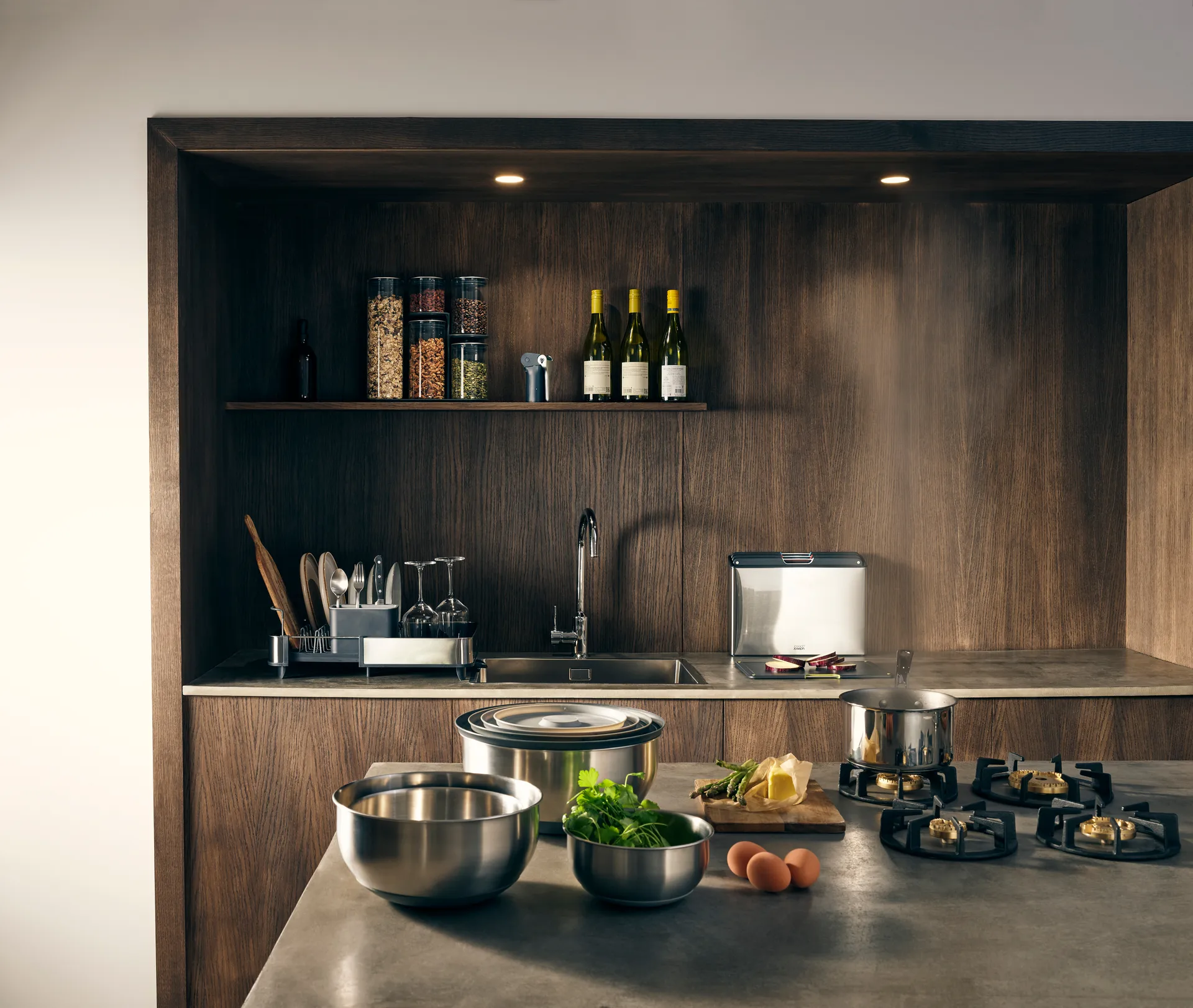 Nest prep & store skåle 8 dele, Stål Joseph Joseph