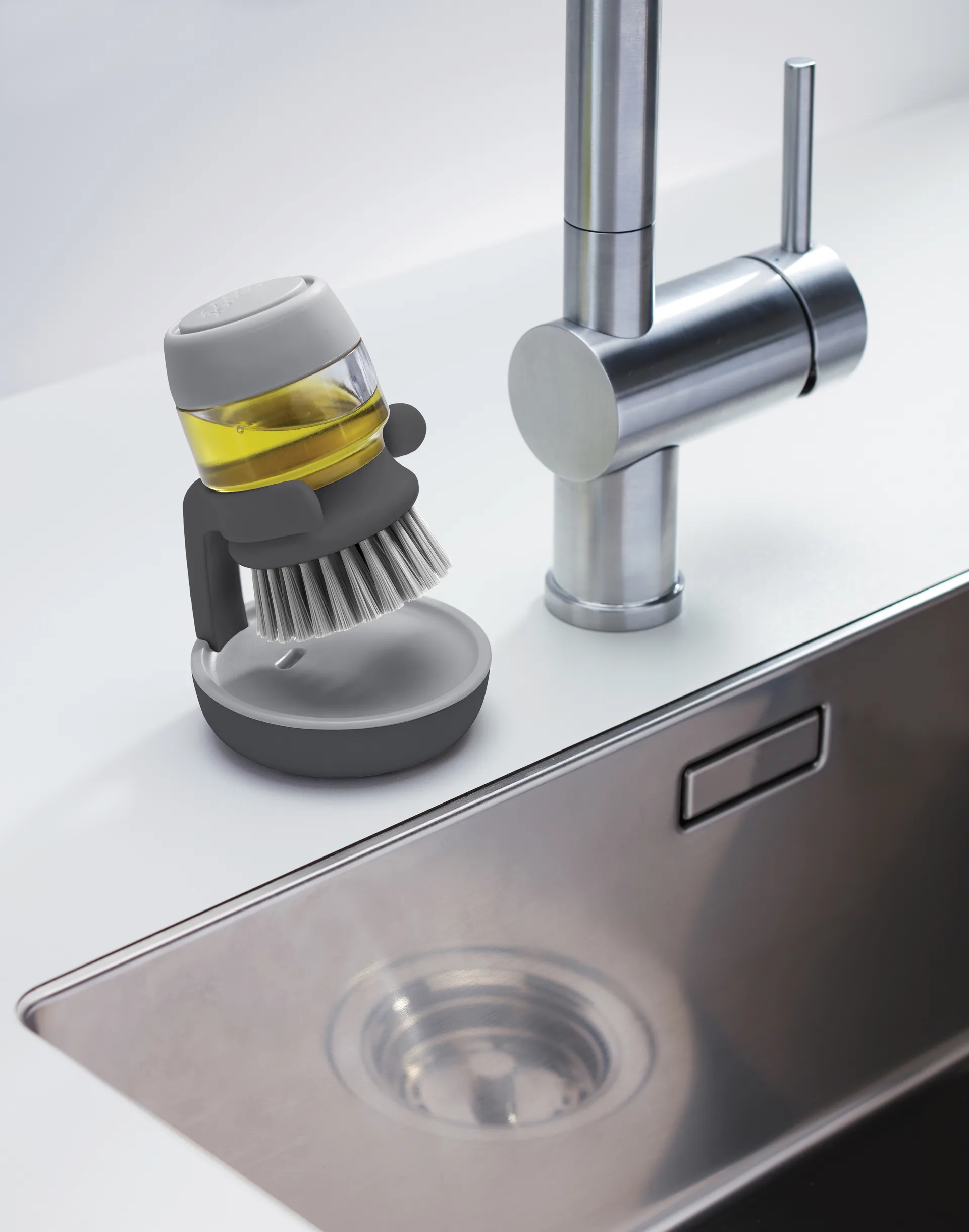 Palm opvaskebørste 13,5 cm, Grå Joseph Joseph