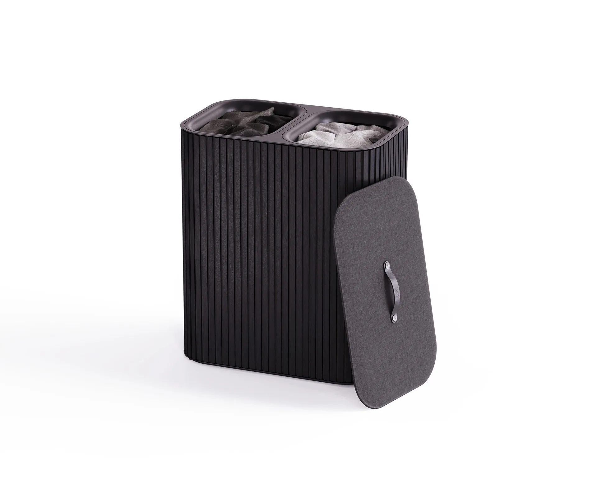 Tota Luxe vasketøjskurv 90 L, Black Joseph Joseph