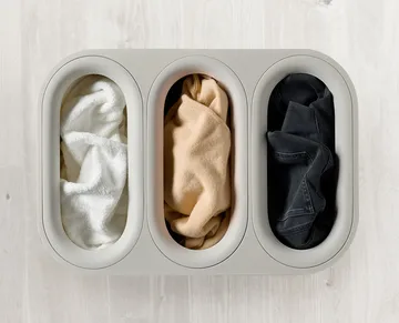 Tota Trio Luxe vasketøjskurv 90 L - Ecru - Joseph Joseph