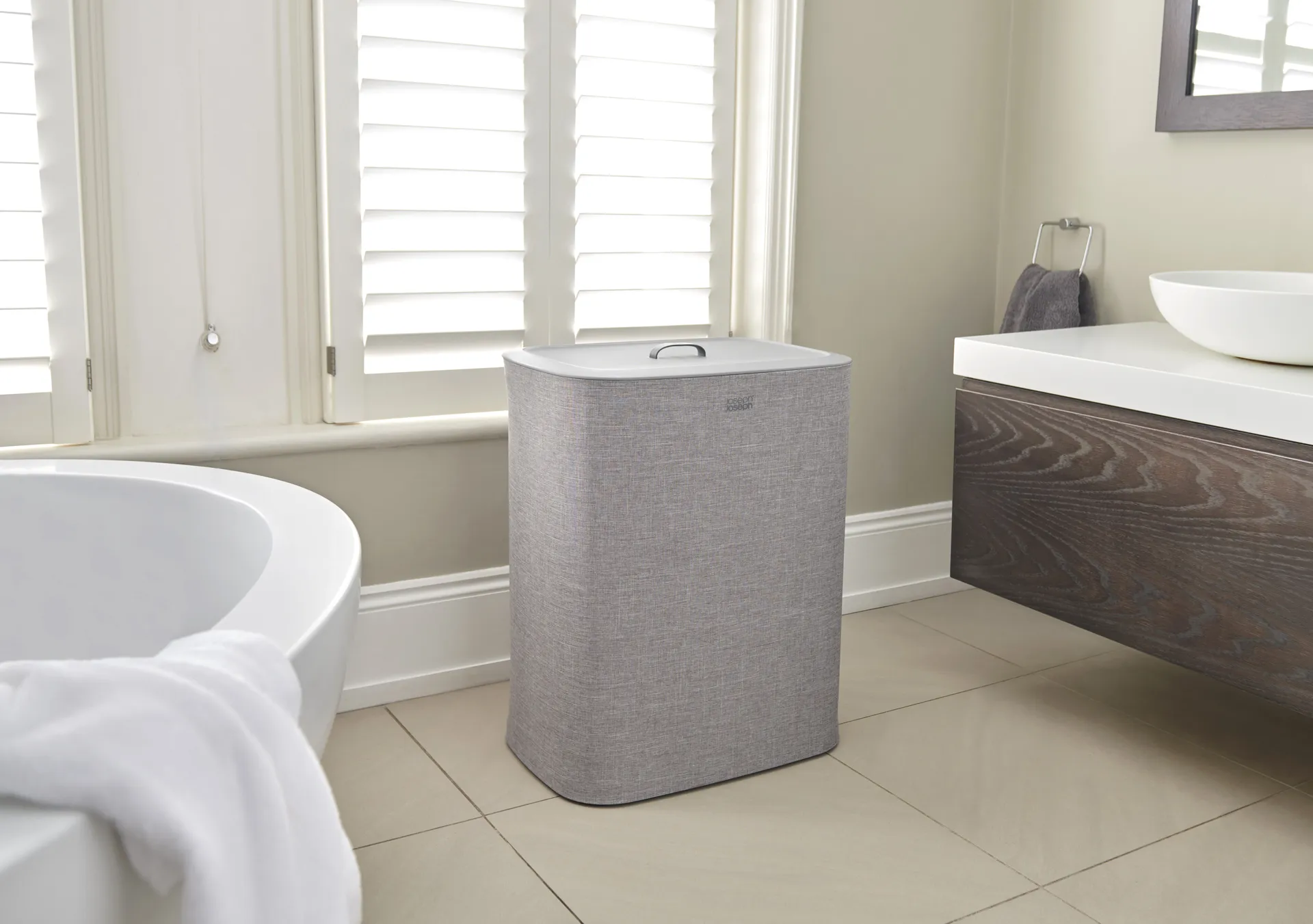 Tota vasketøjskurv 90 L, Grå Joseph Joseph