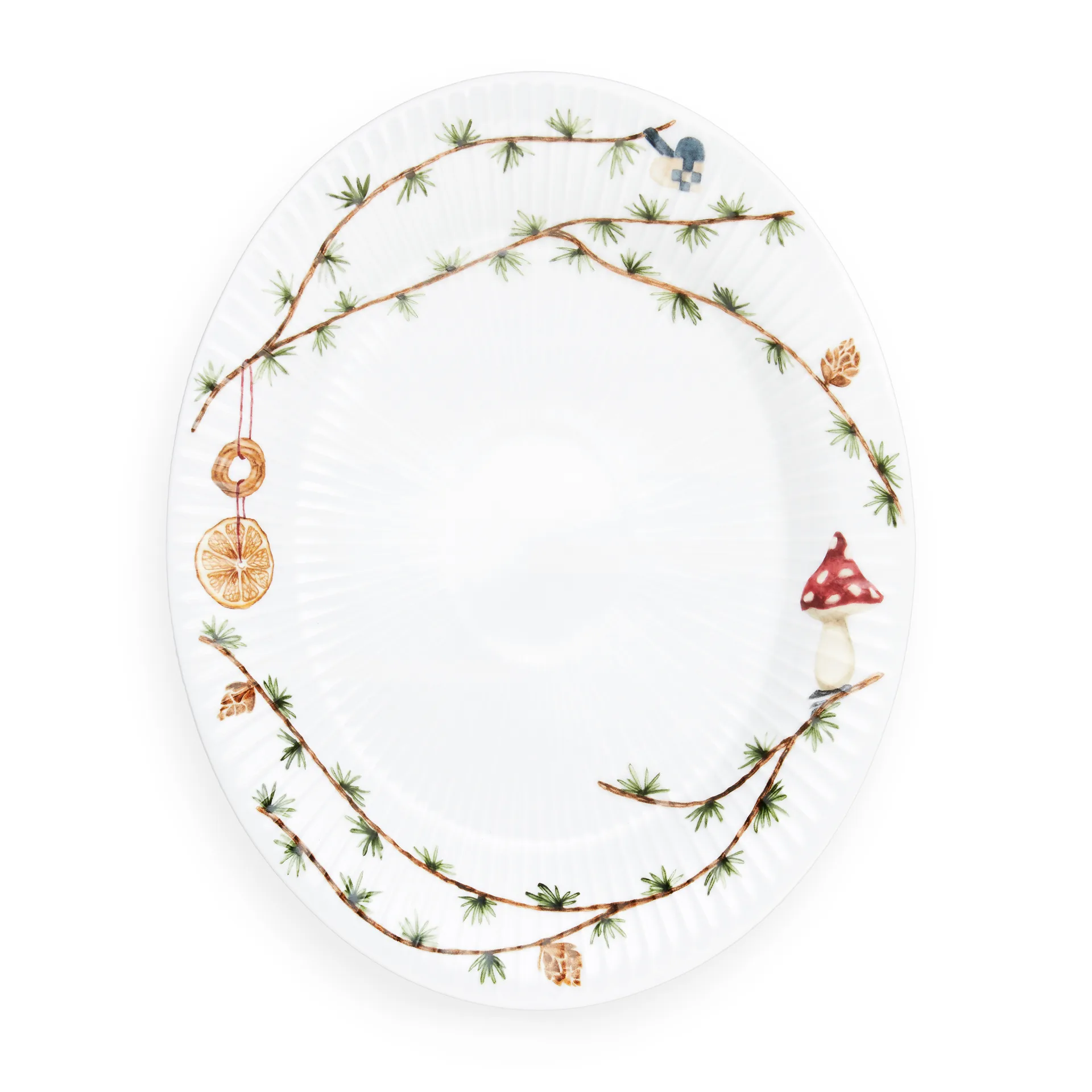 Hammershøi Christmas ovalt fad, 22,5x28,5 cm Kähler