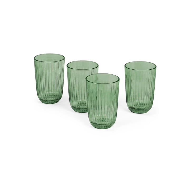 Hammershøi vandglas 37 cl 4-pak - Grøn - Kähler