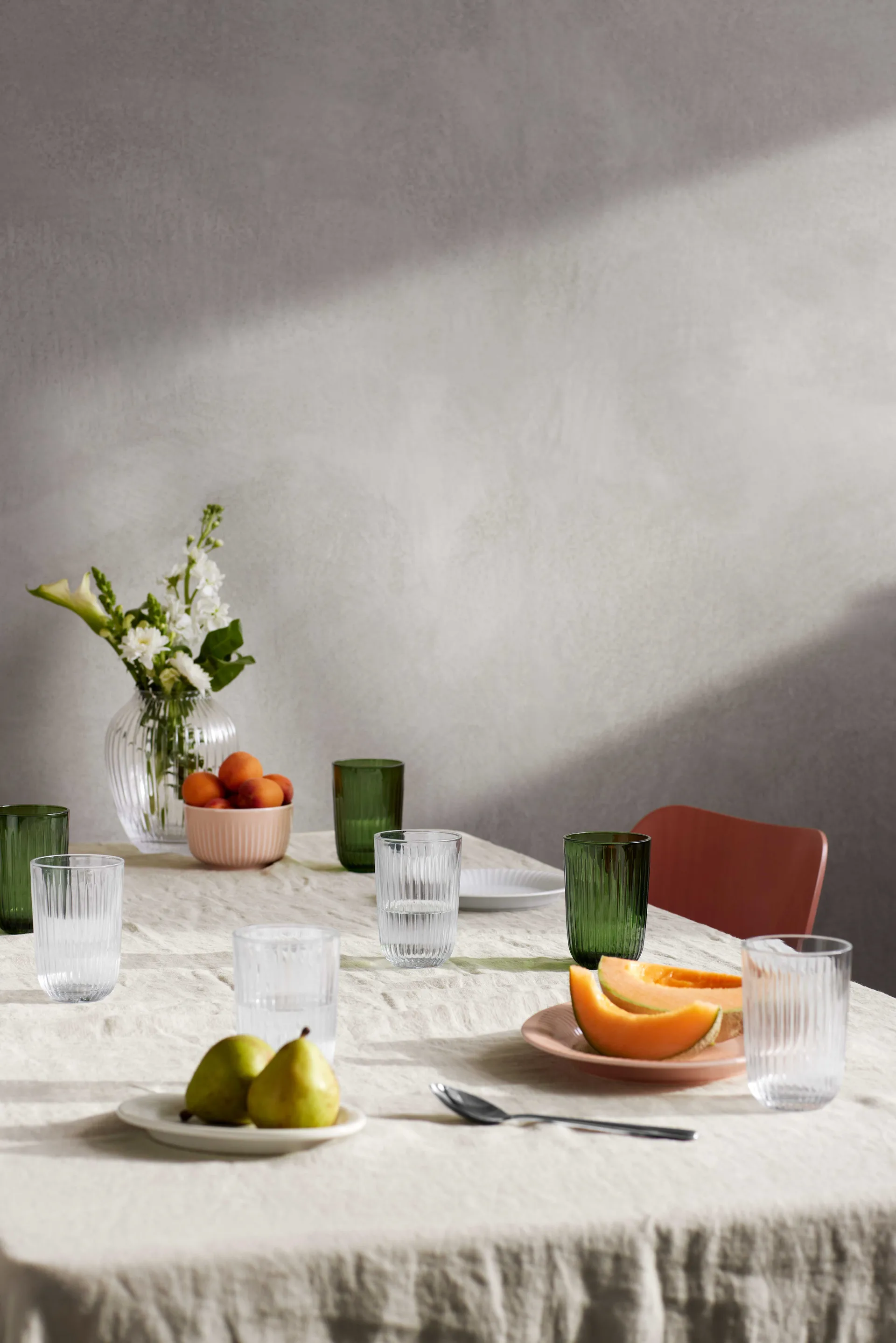 Hammershøi vandglas 37 cl 4-pak, Grøn Kähler