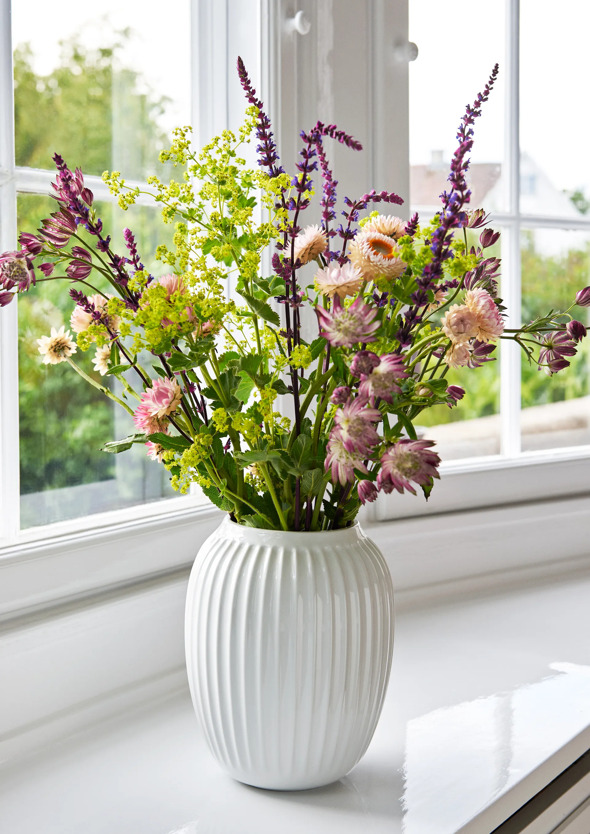 Hammershøi vase, Hvid, mellem 21 cm Kähler