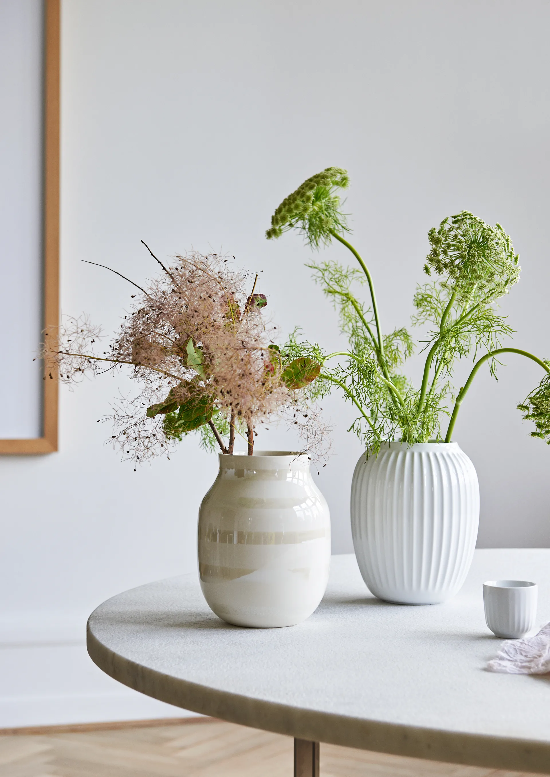 Hammershøi vase, Hvid, mellem 21 cm Kähler