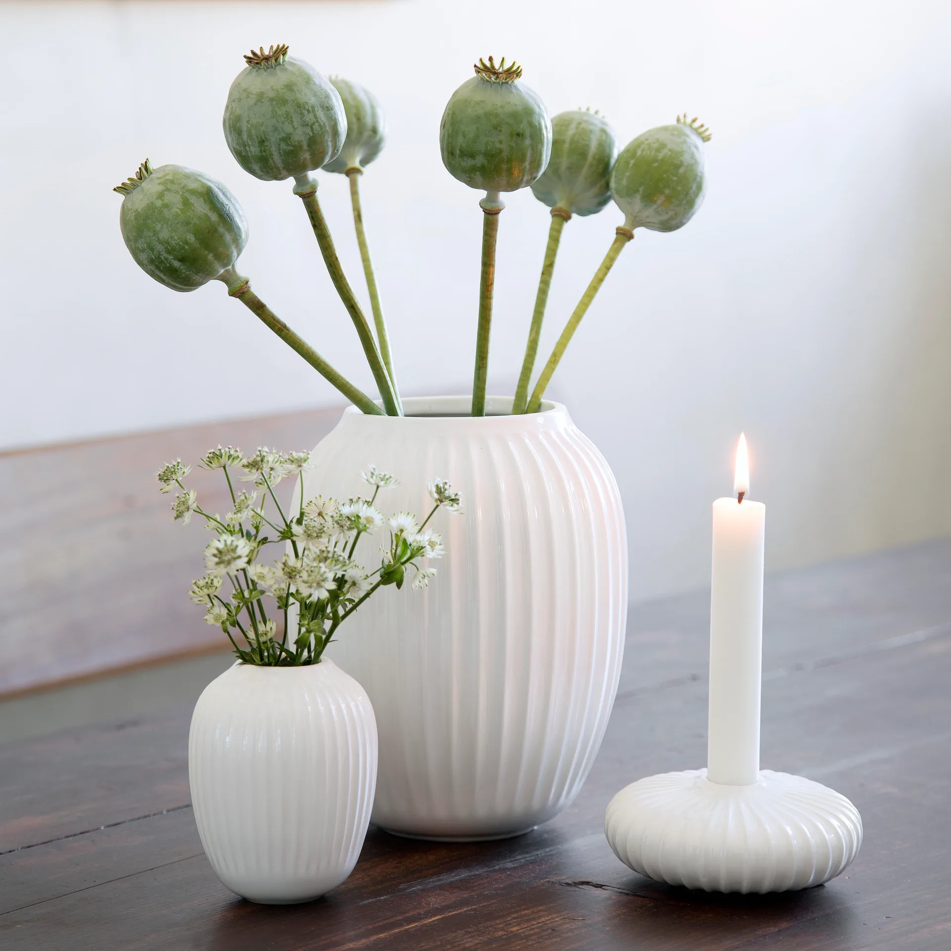 Hammershøi vase, Hvid, mini 10 cm Kähler