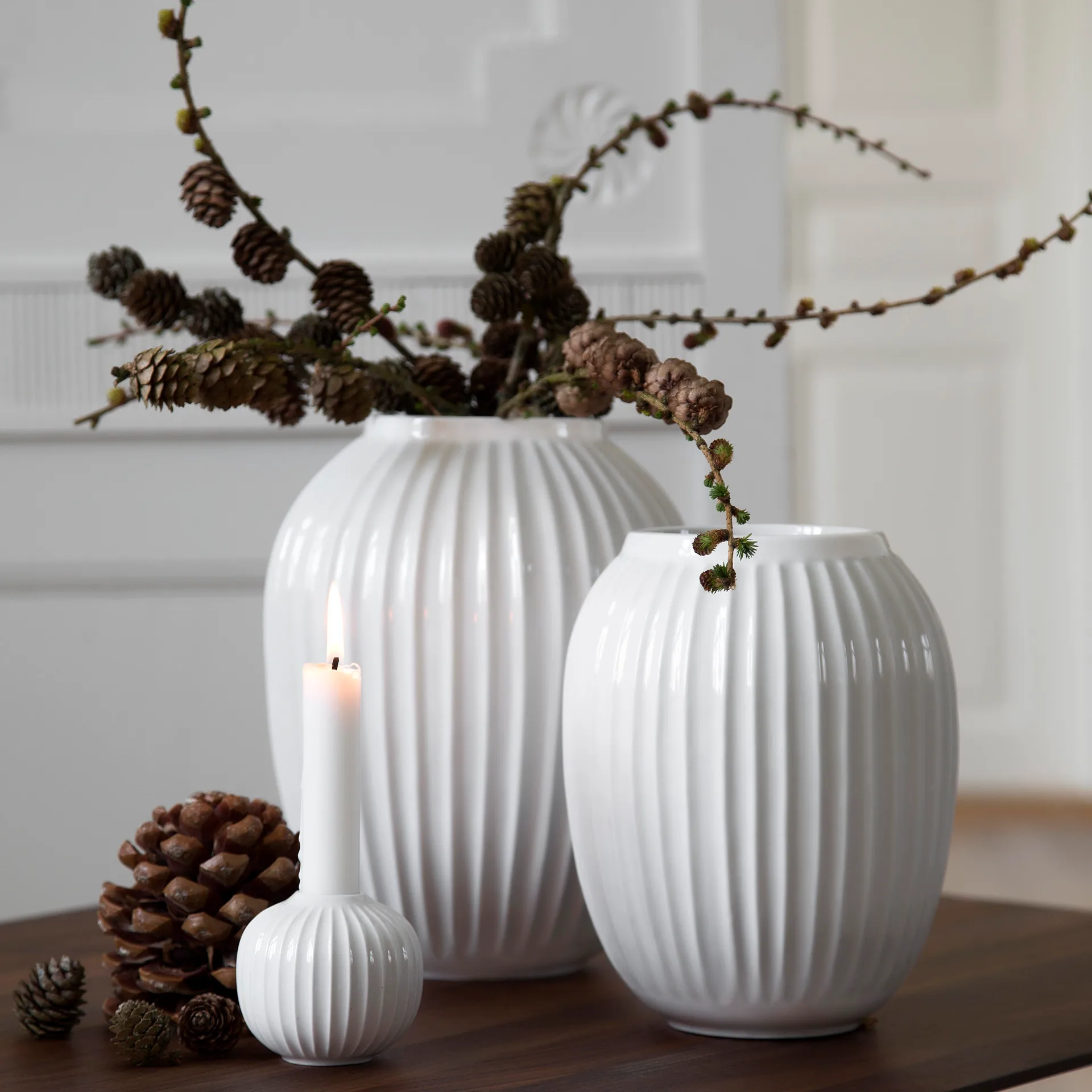 Hammershøi vase, Hvid, stor 25,5 cm Kähler