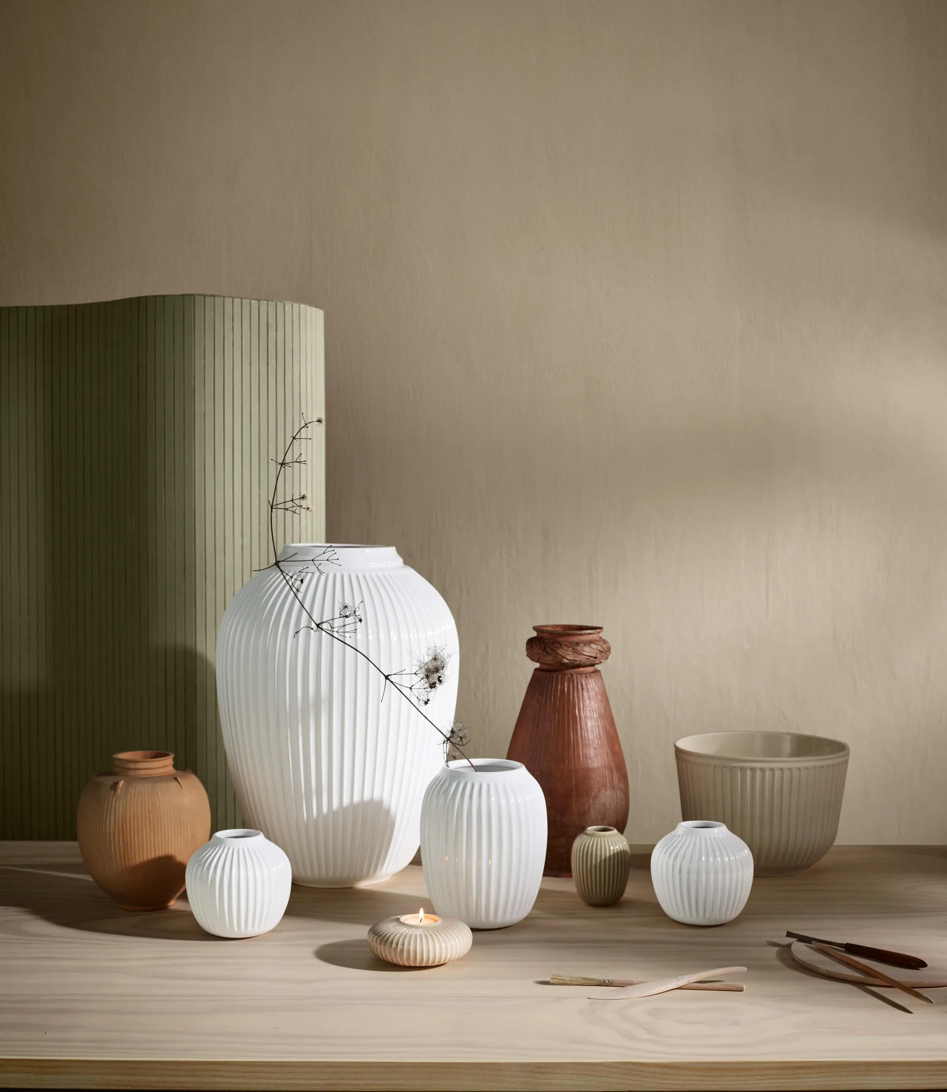 Hammershøi vase, Hvid, stor 25,5 cm Kähler