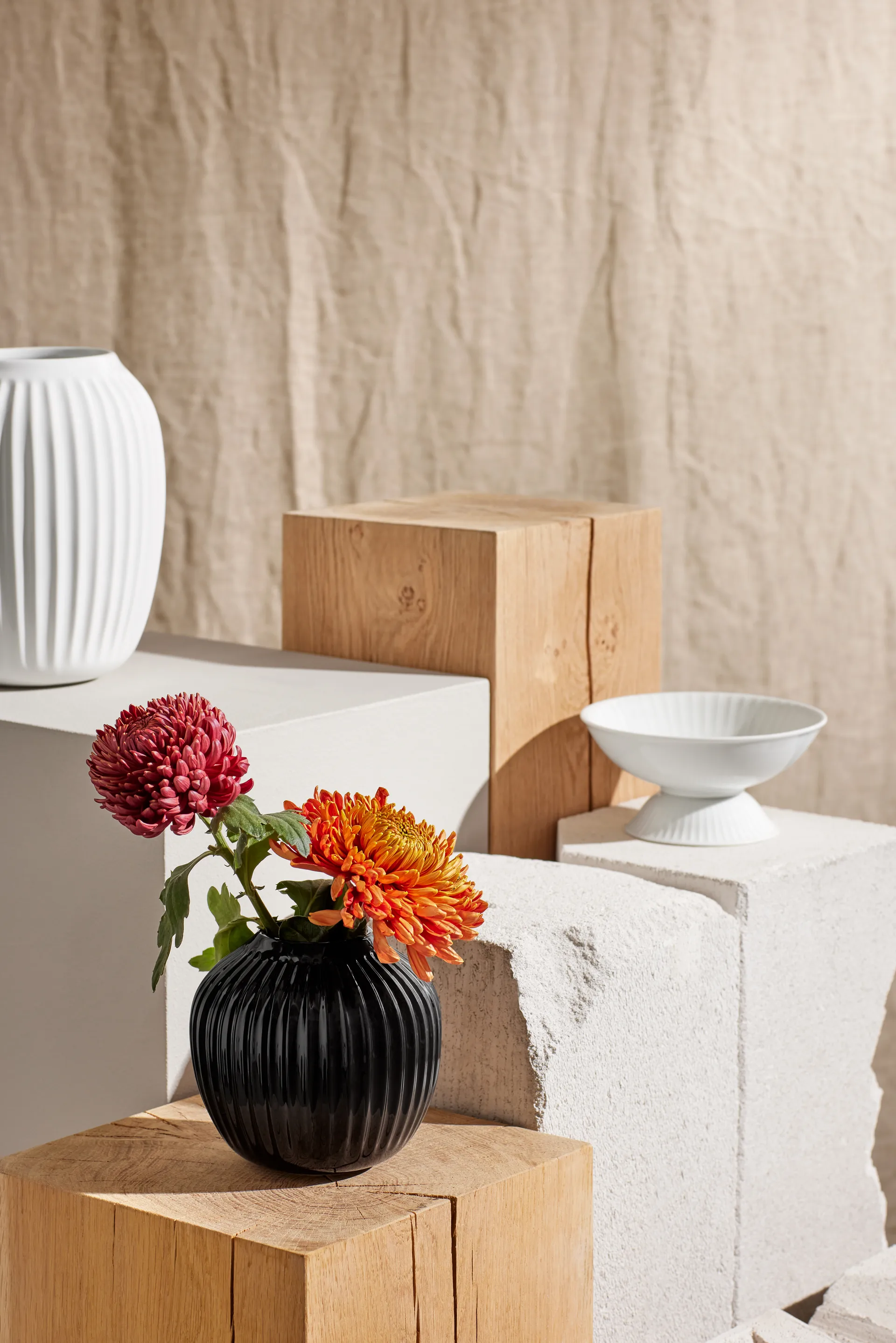 Hammershøi vase, Sort, lille 13 cm Kähler