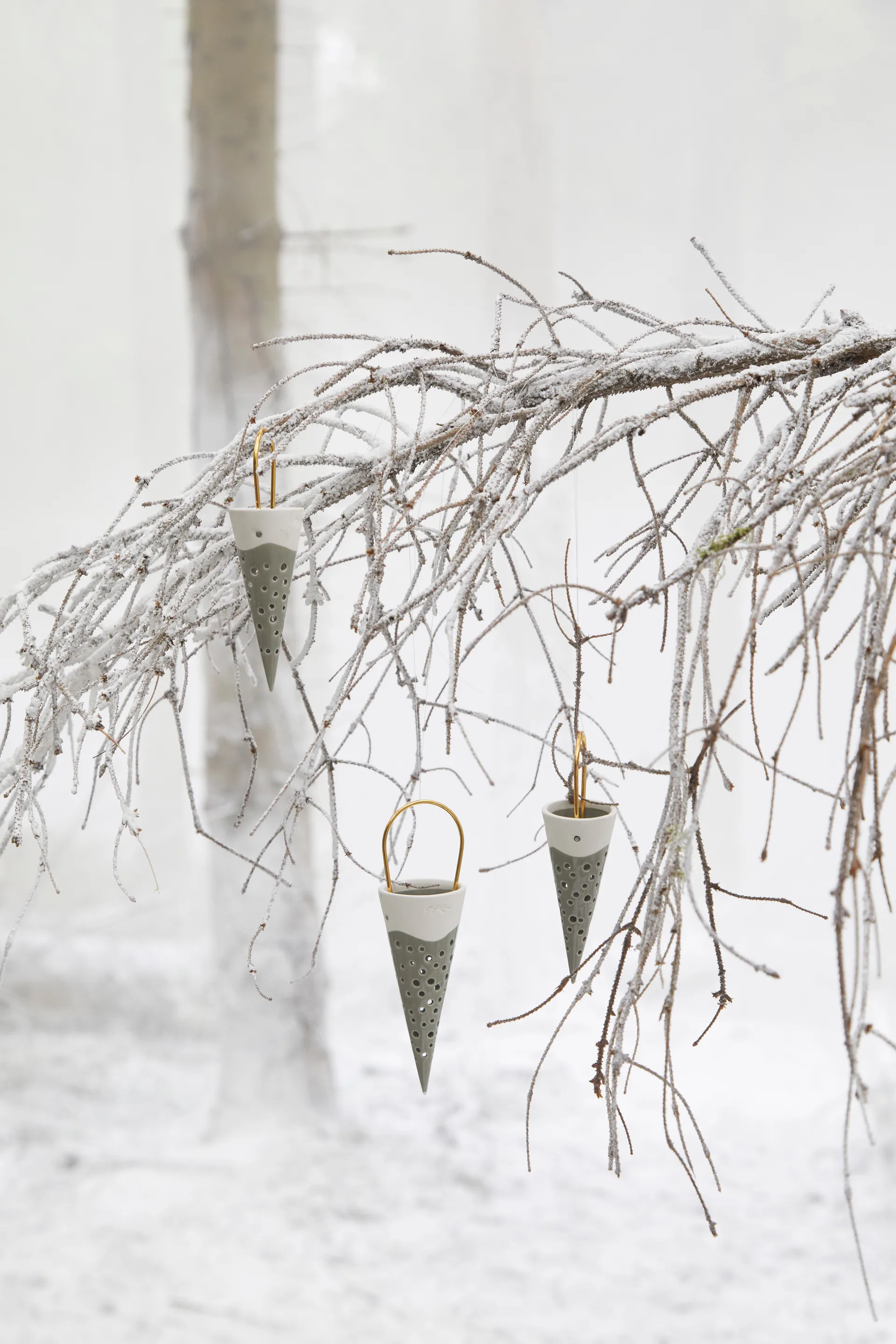 Nobili julekræmmerhus juleophæng 18 cm, Grøn Kähler