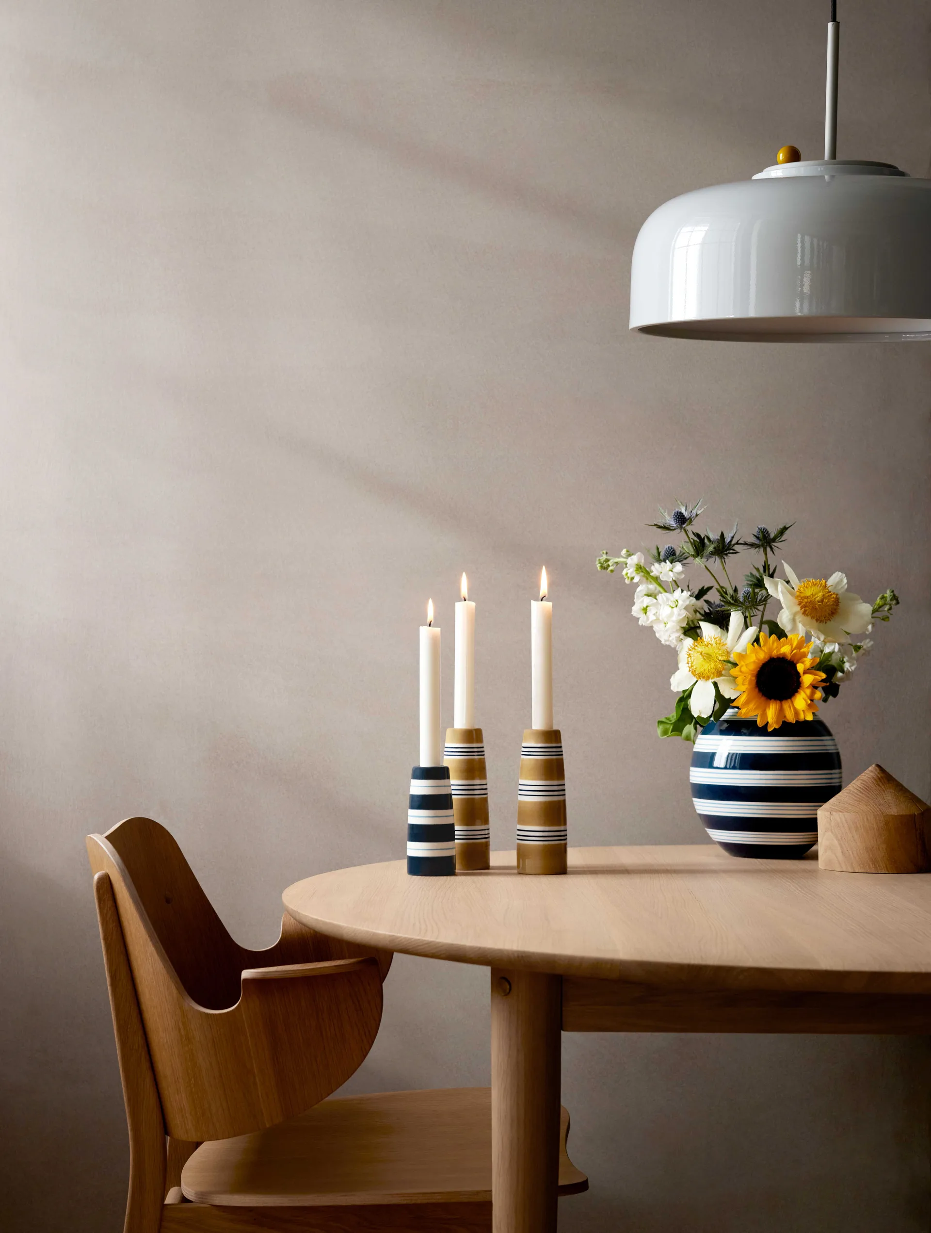 Omaggio Nuovo lysestage 12 cm, Mørkeblå Kähler