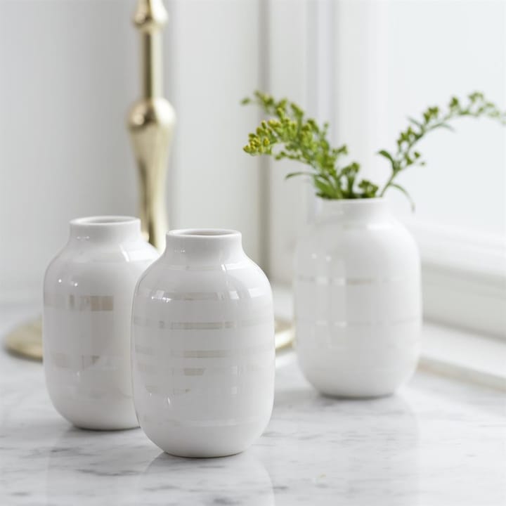 Omaggio vase miniature 3 stk, perlemor-hvid Kähler