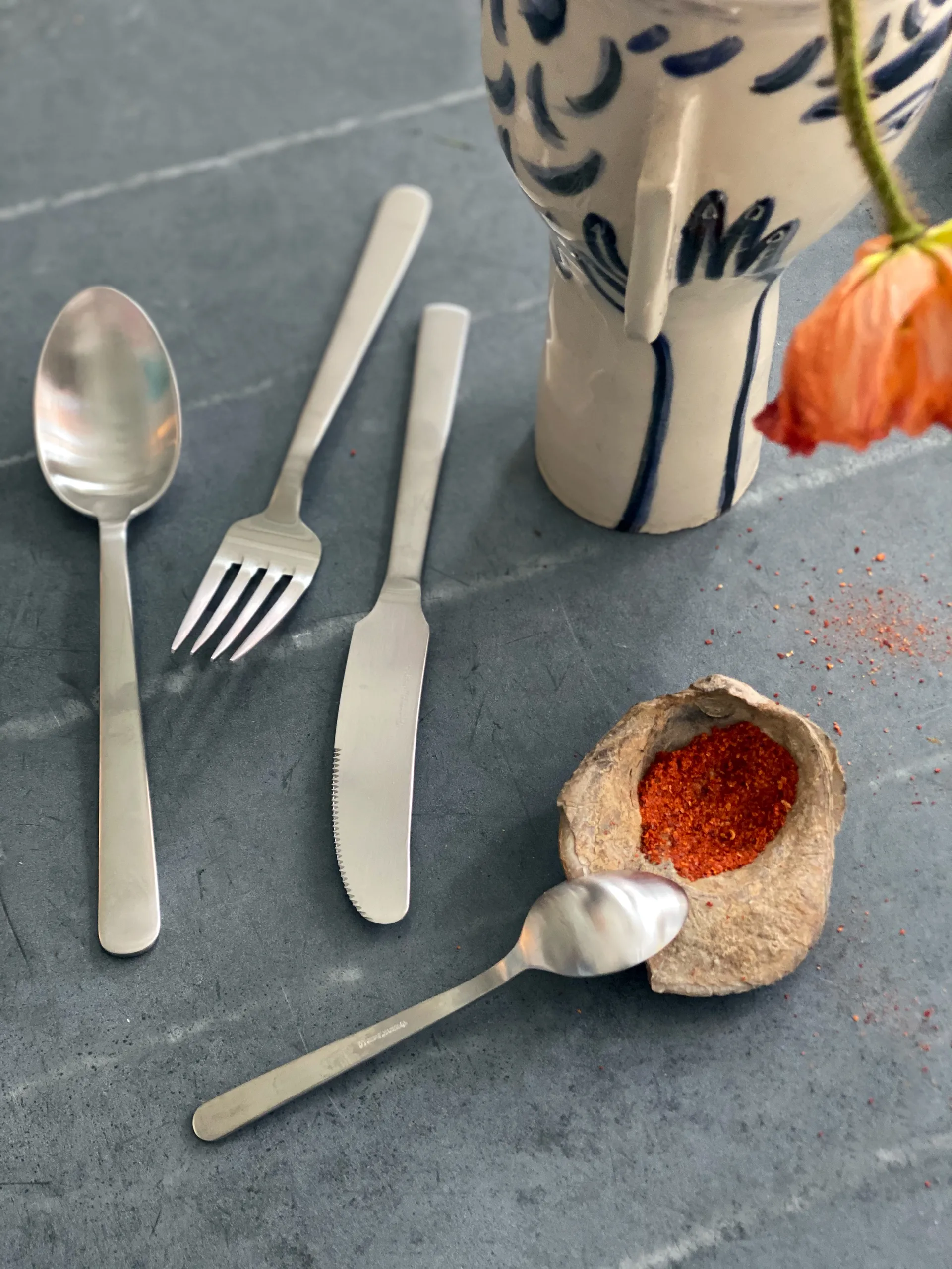 Grand Prix bestiksæt 16 dele, Polished steel Kay Bojesen