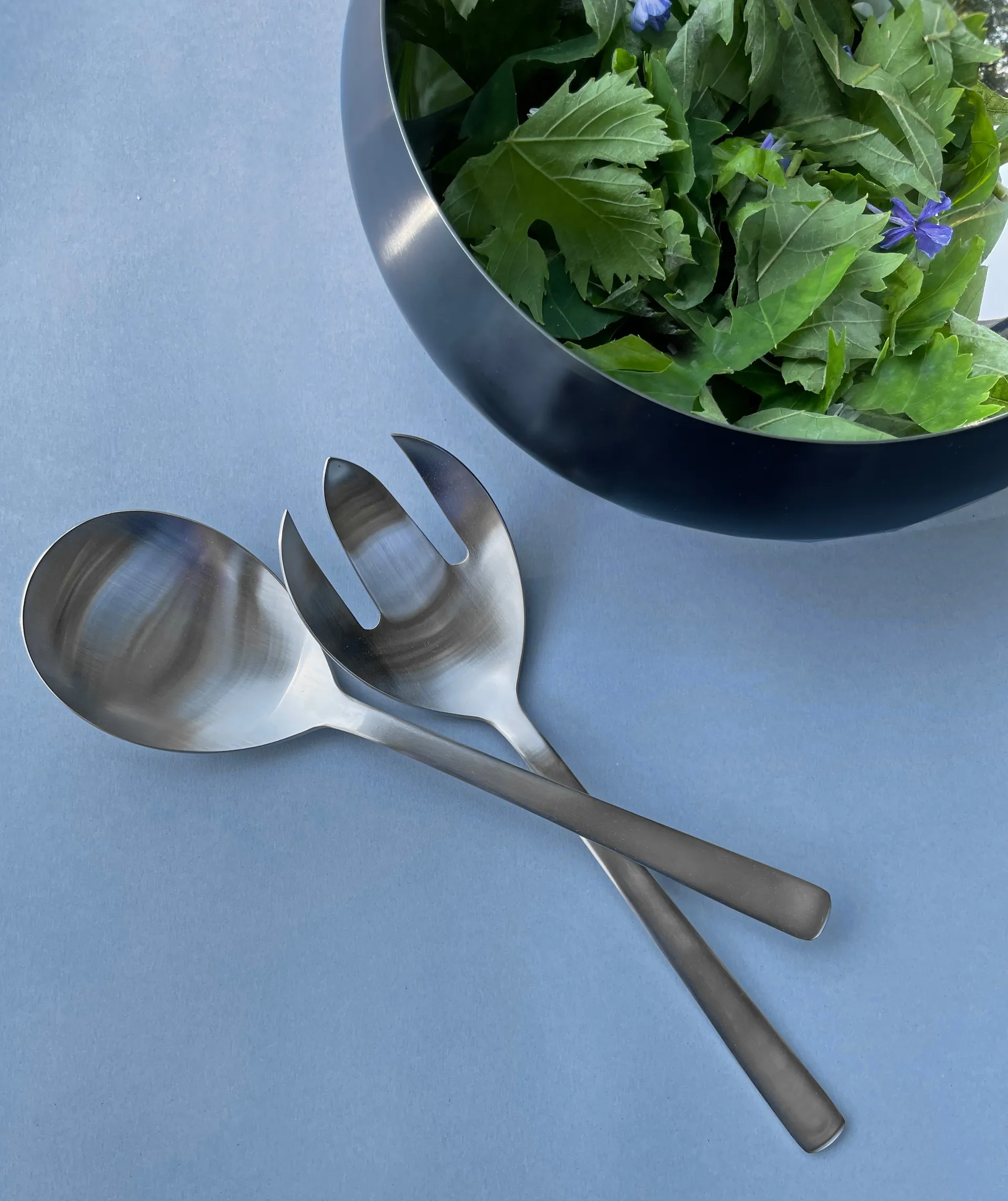 Grand Prix salatbestik 23,5 cm 2 dele, Matte steel Kay Bojesen
