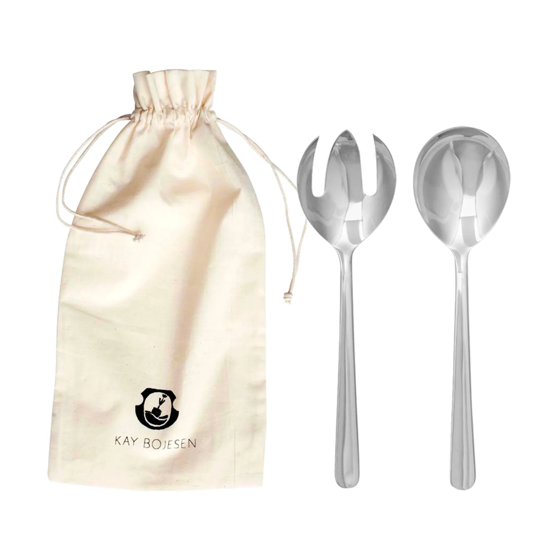 Grand Prix salatbestik 23,5 cm 2 dele, Polished steel Kay Bojesen