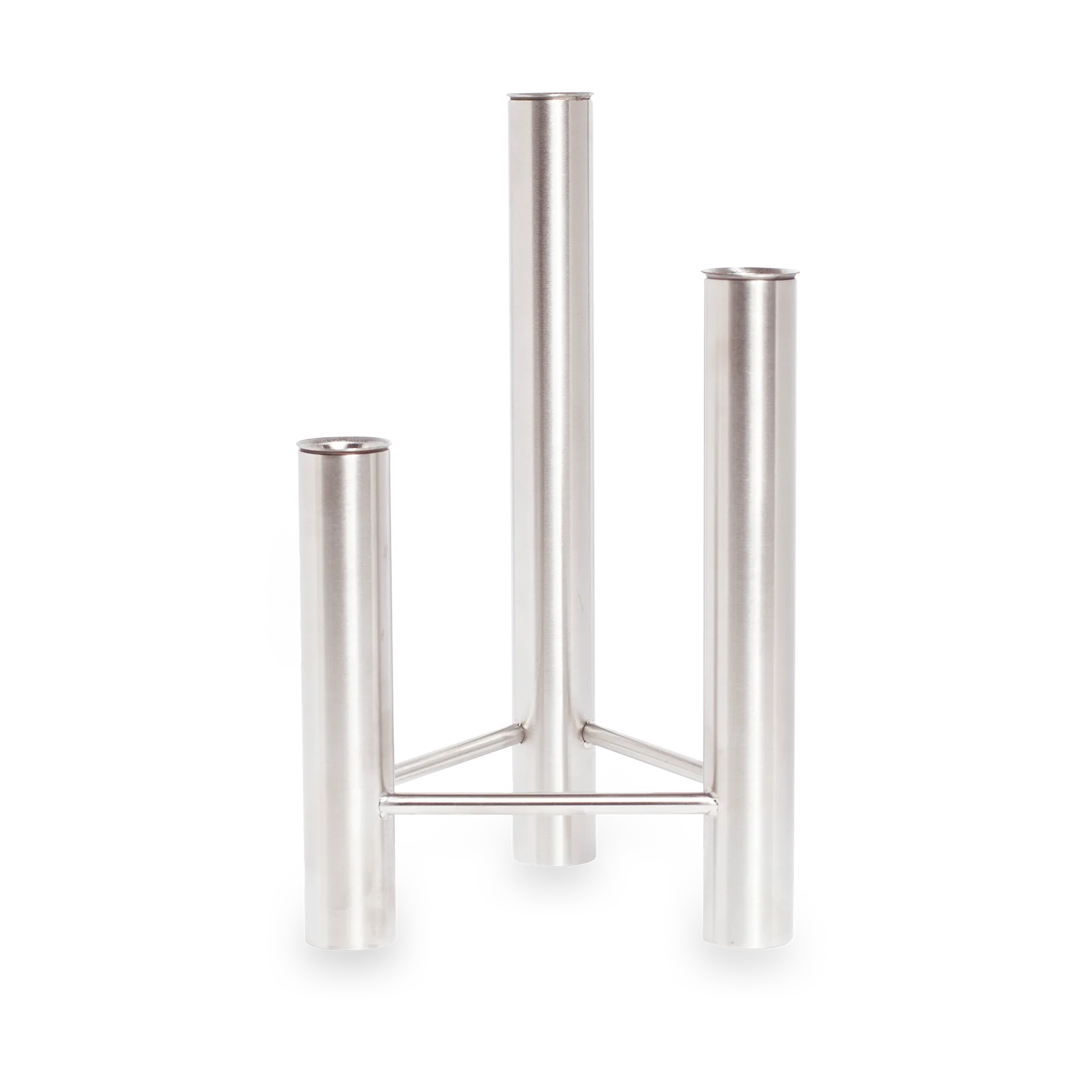 VISTA vase og lysestage, Matte steel Kay Bojesen