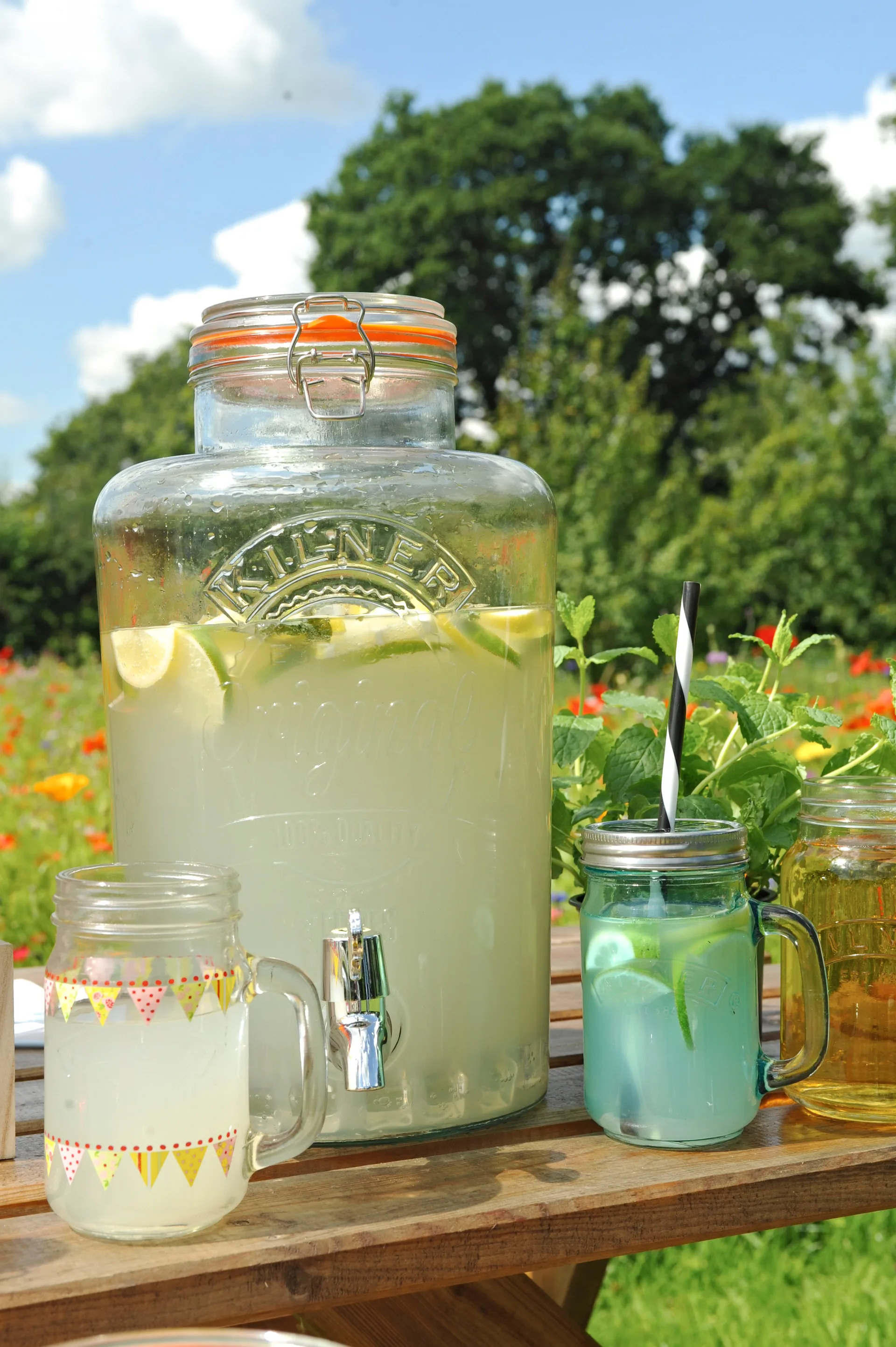 Kilner drikkedispenser med tappehane, Klar-rustfrit stål, 8 l Kilner