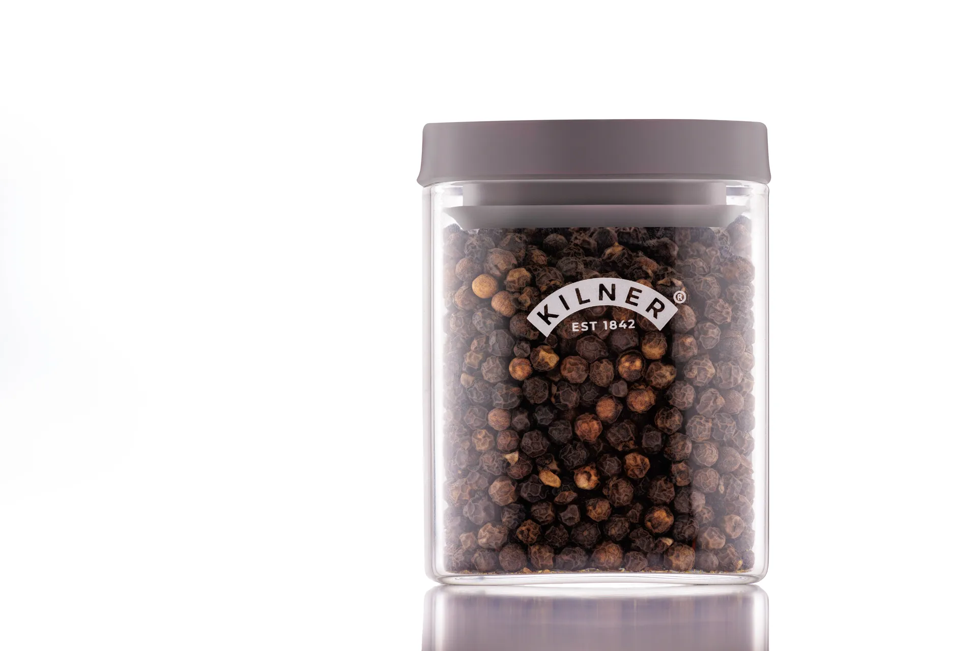 Kilner FRESH krydderiglas firkantet, Klar-grå, 160 ml Kilner