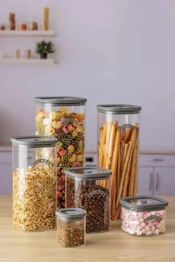 Kilner FRESH opbevaringskrukke - Klar-grå, 1 l - Kilner