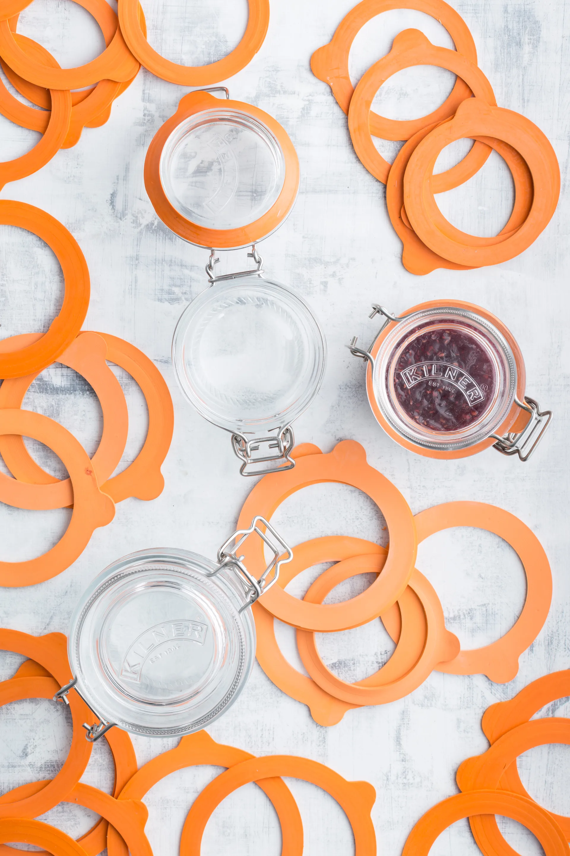 Kilner gummiringe standard, Orange, 0,35-2 L, 6-pak Kilner