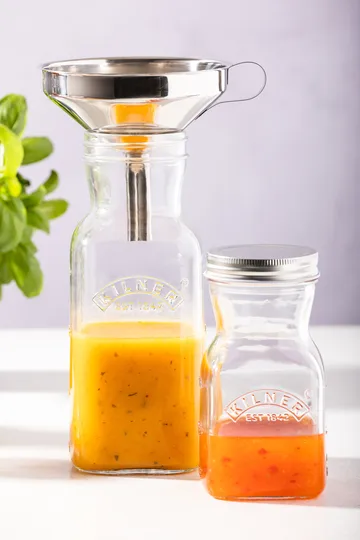 Kilner juice- og sauceflaske - Klar-rustfrit stål, 1 l - Kilner