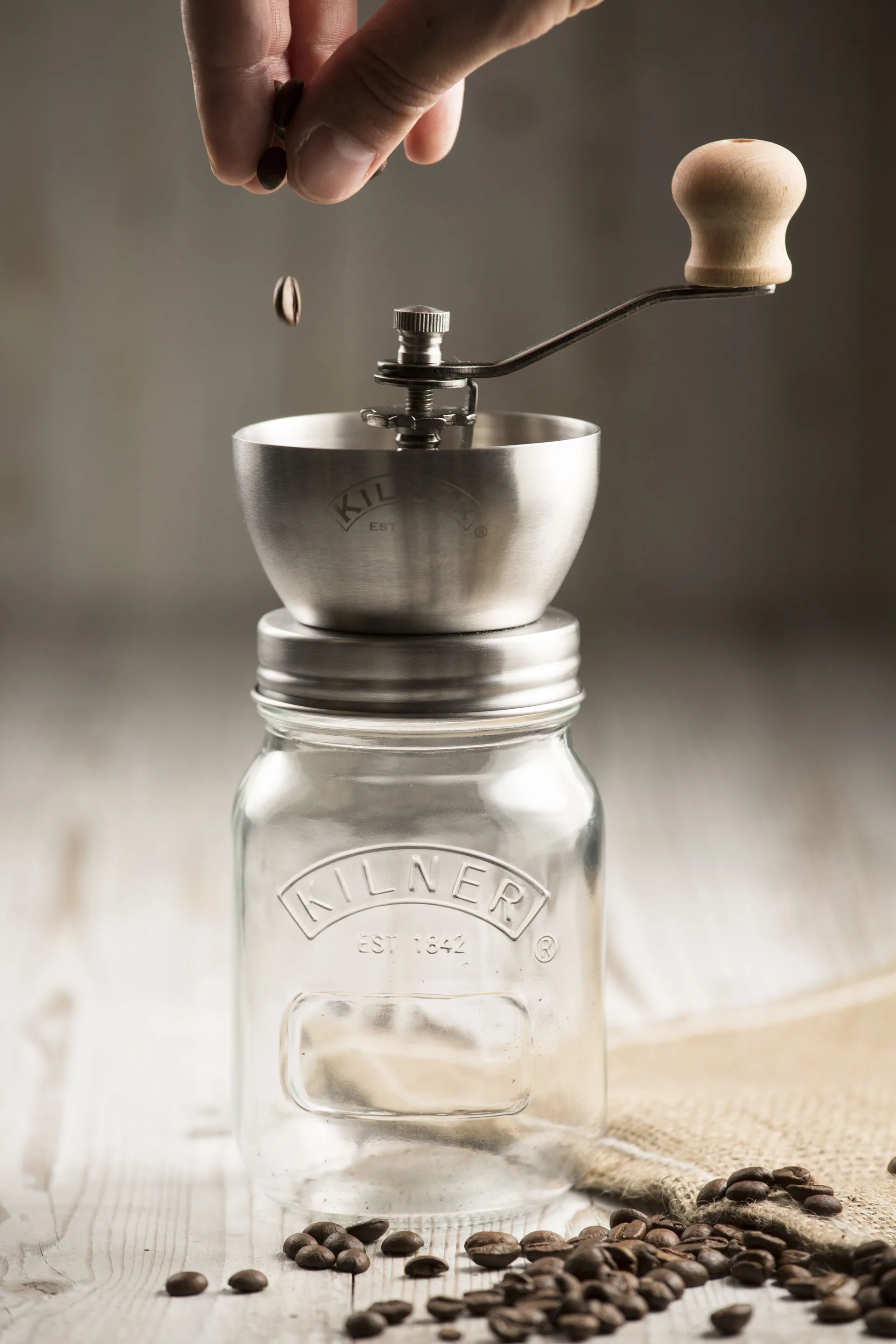 Kilner kaffekværn, Klar-rustfrit stål, 0,5 l Kilner